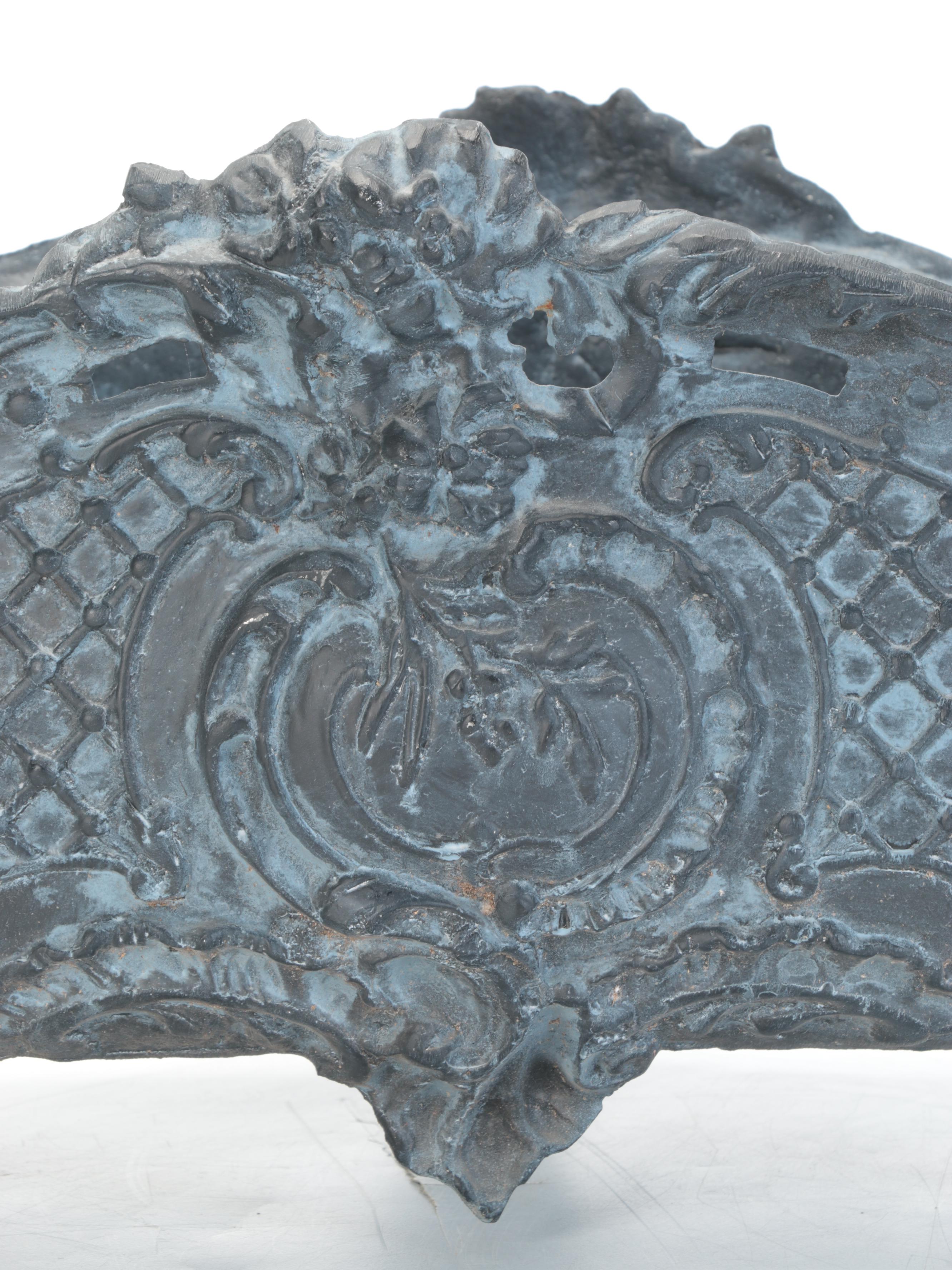 Neoclassical Style Cast Metal Low Planter
