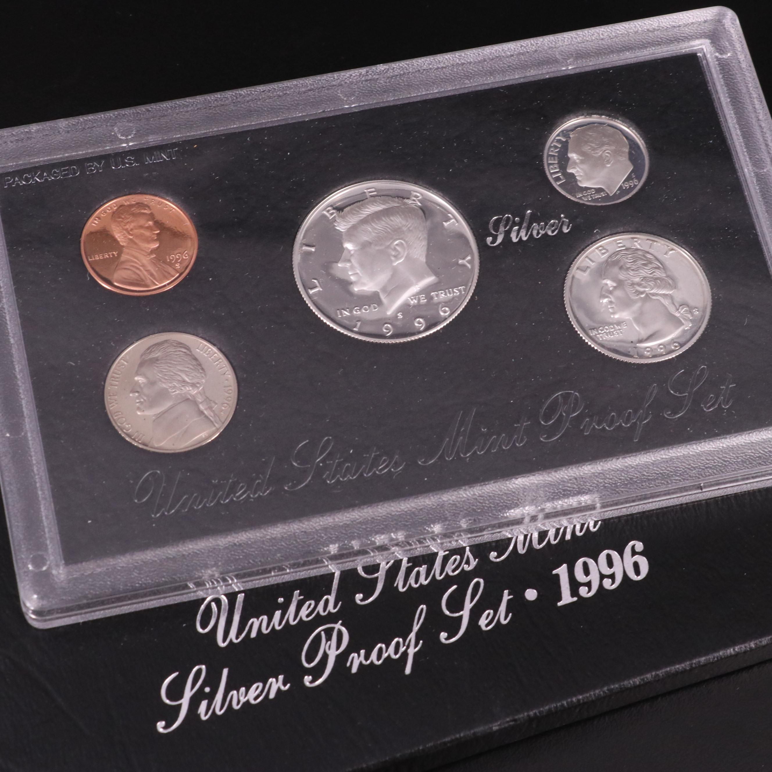 Four U.S. Mint Silver Proof Sets