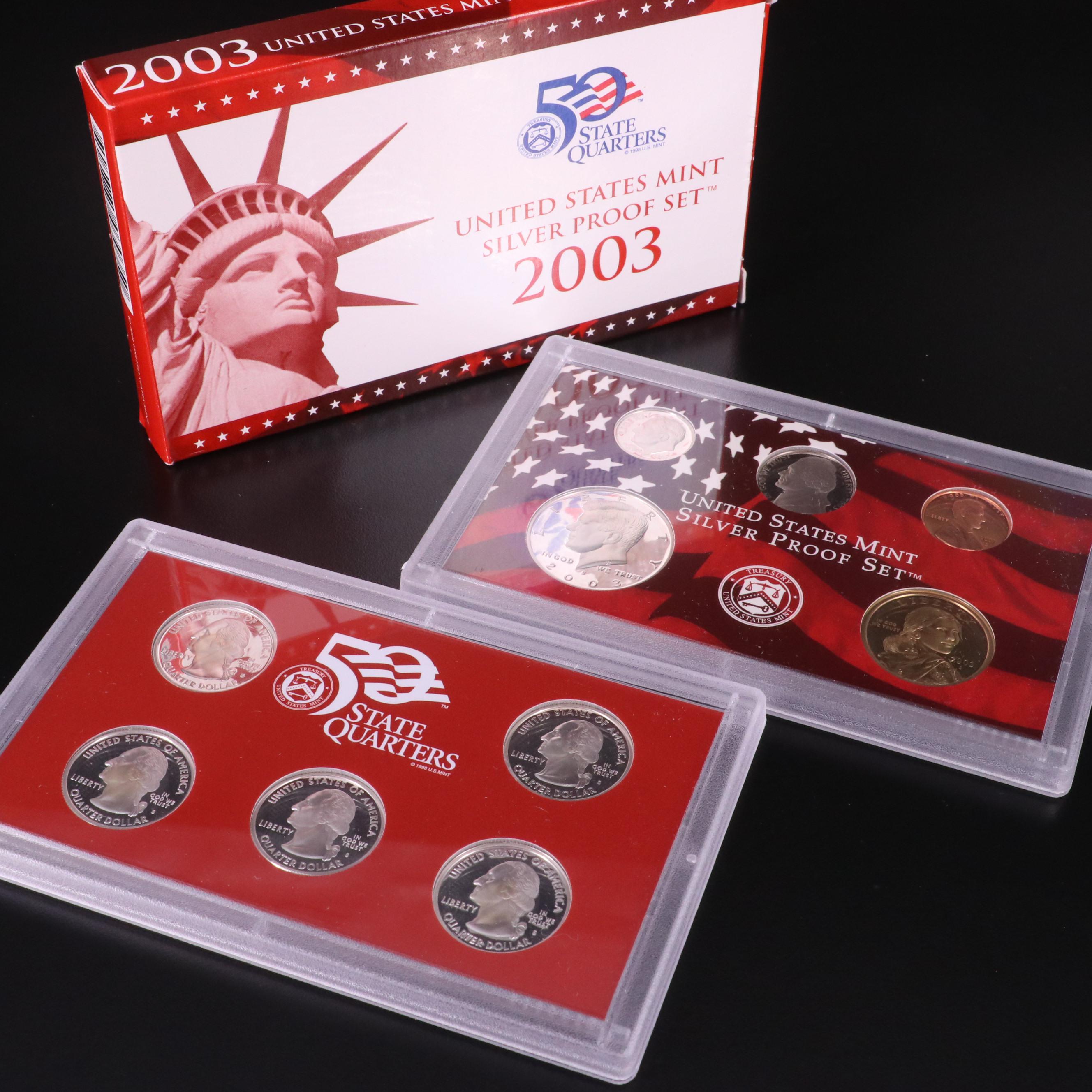 Four U.S. Mint Silver Proof Sets