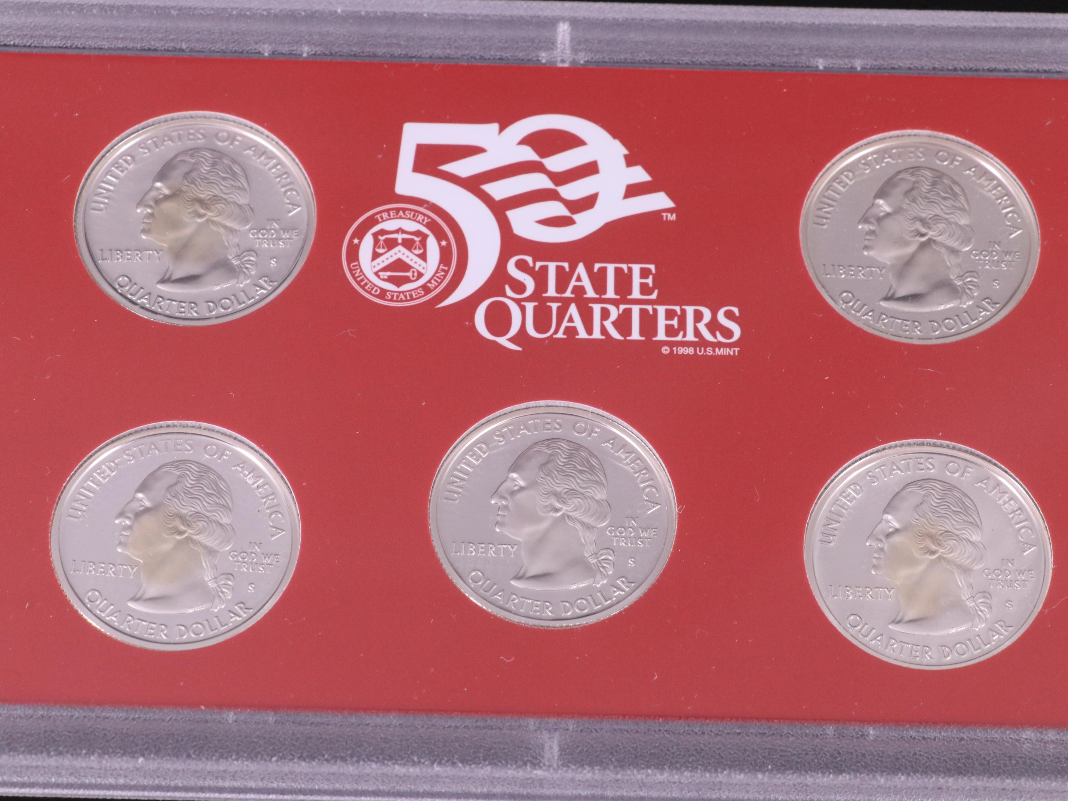 Four U.S. Mint Silver Proof Sets