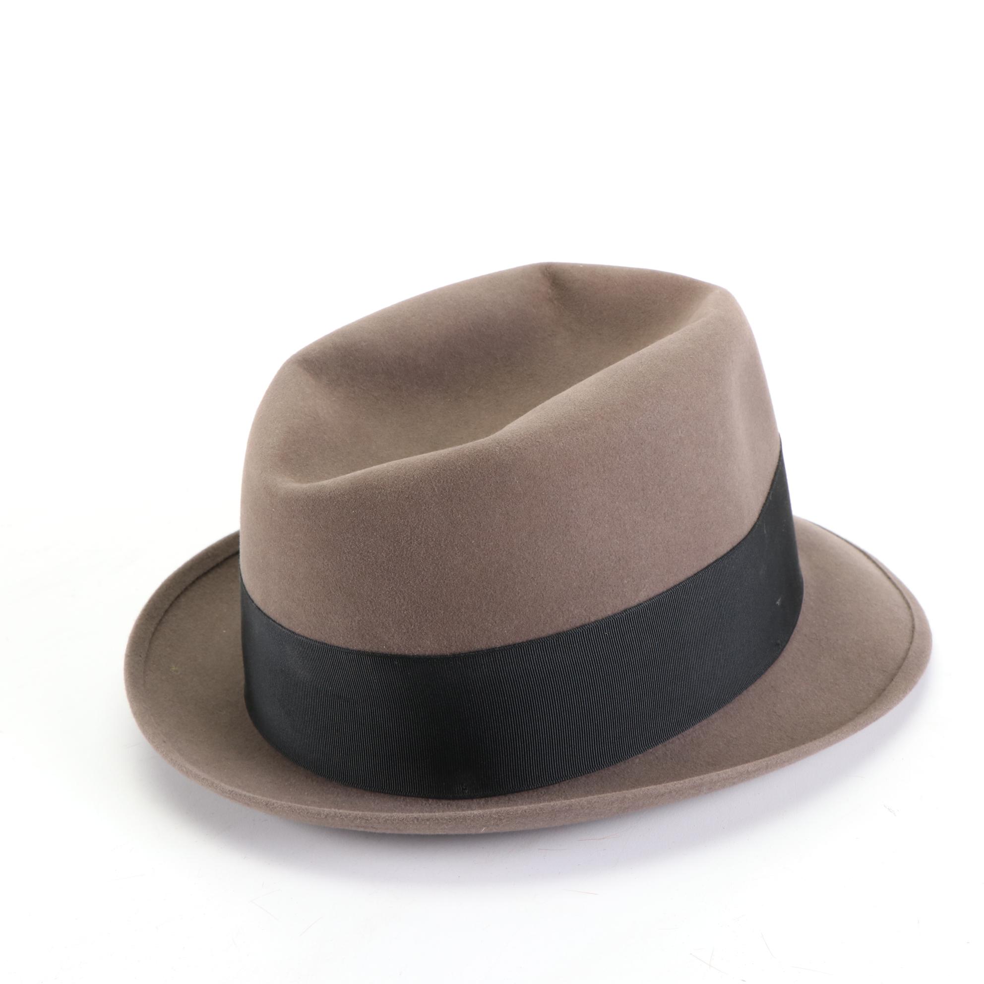 Royal Stetson Fedora Hat with Dobbs Hat Box