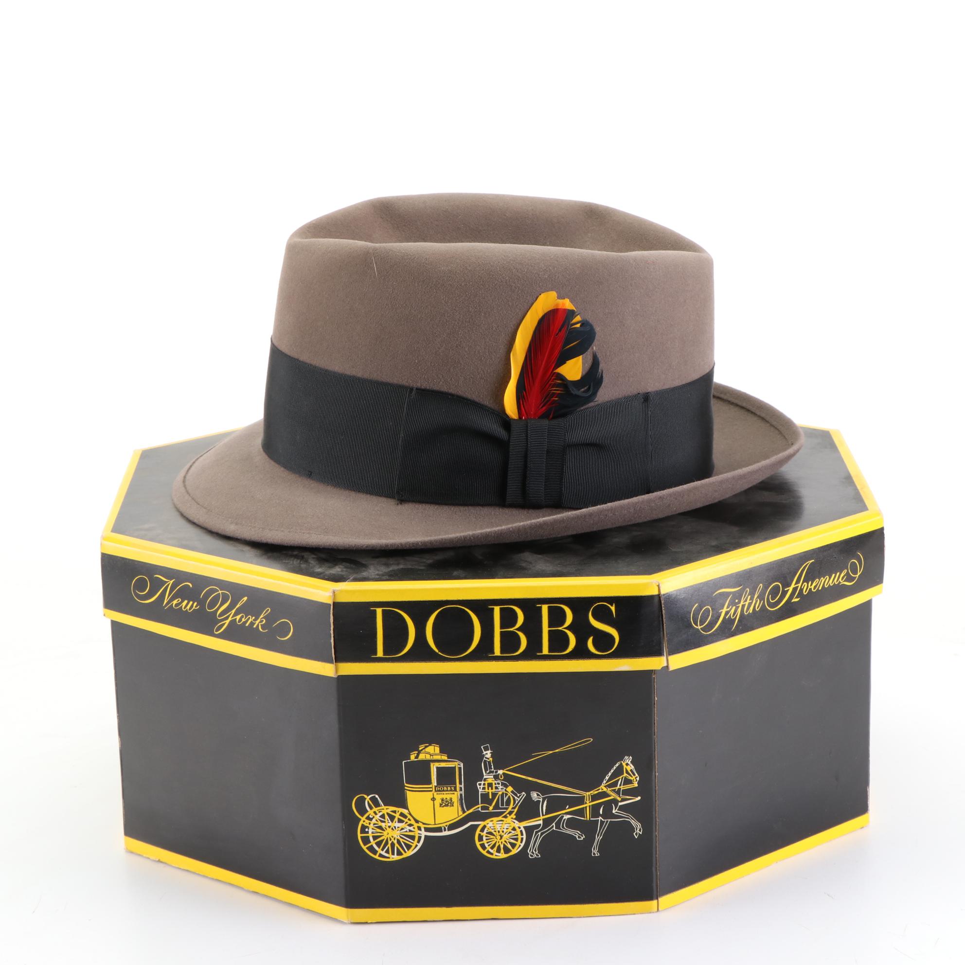Royal Stetson Fedora Hat with Dobbs Hat Box