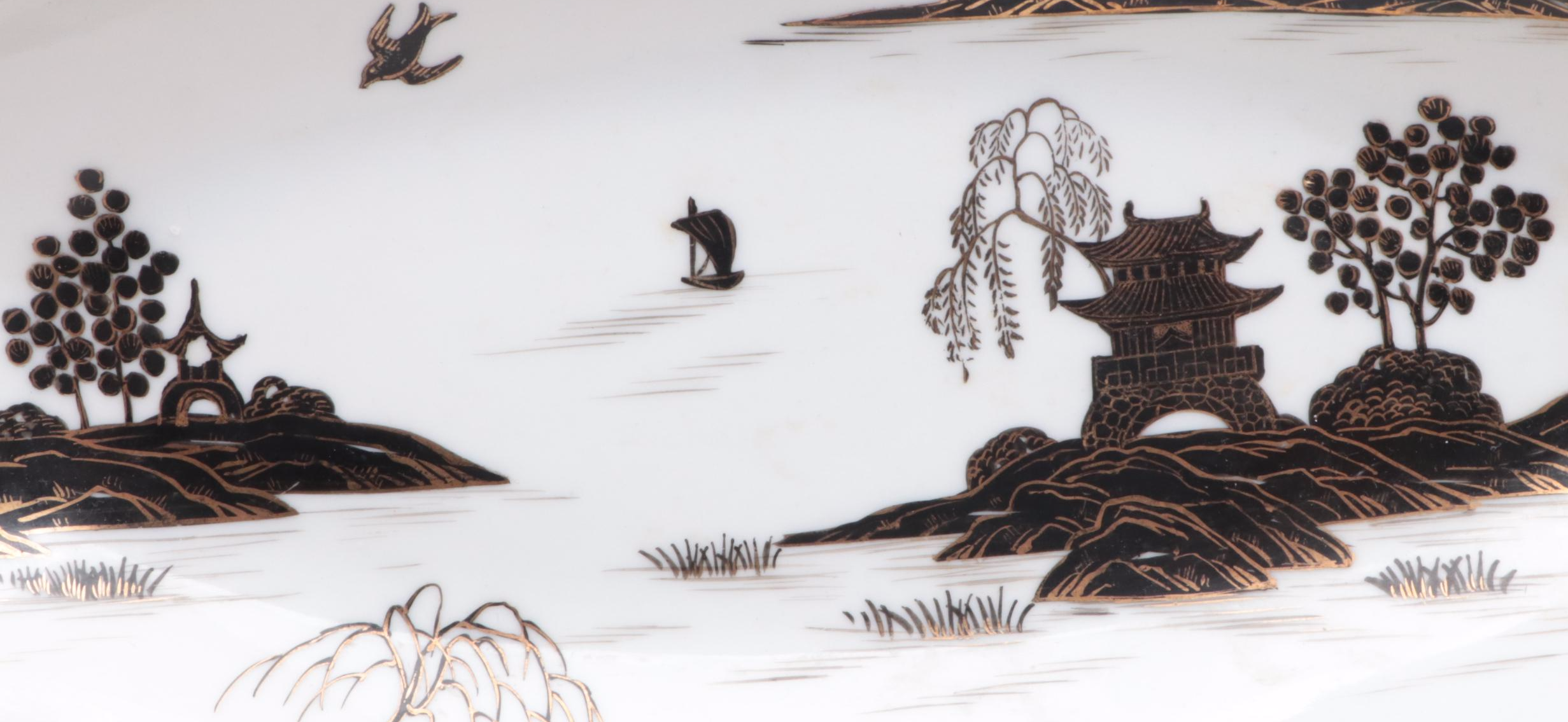 Morimura Bros. Porcelain Serving Tray with More Home Décor