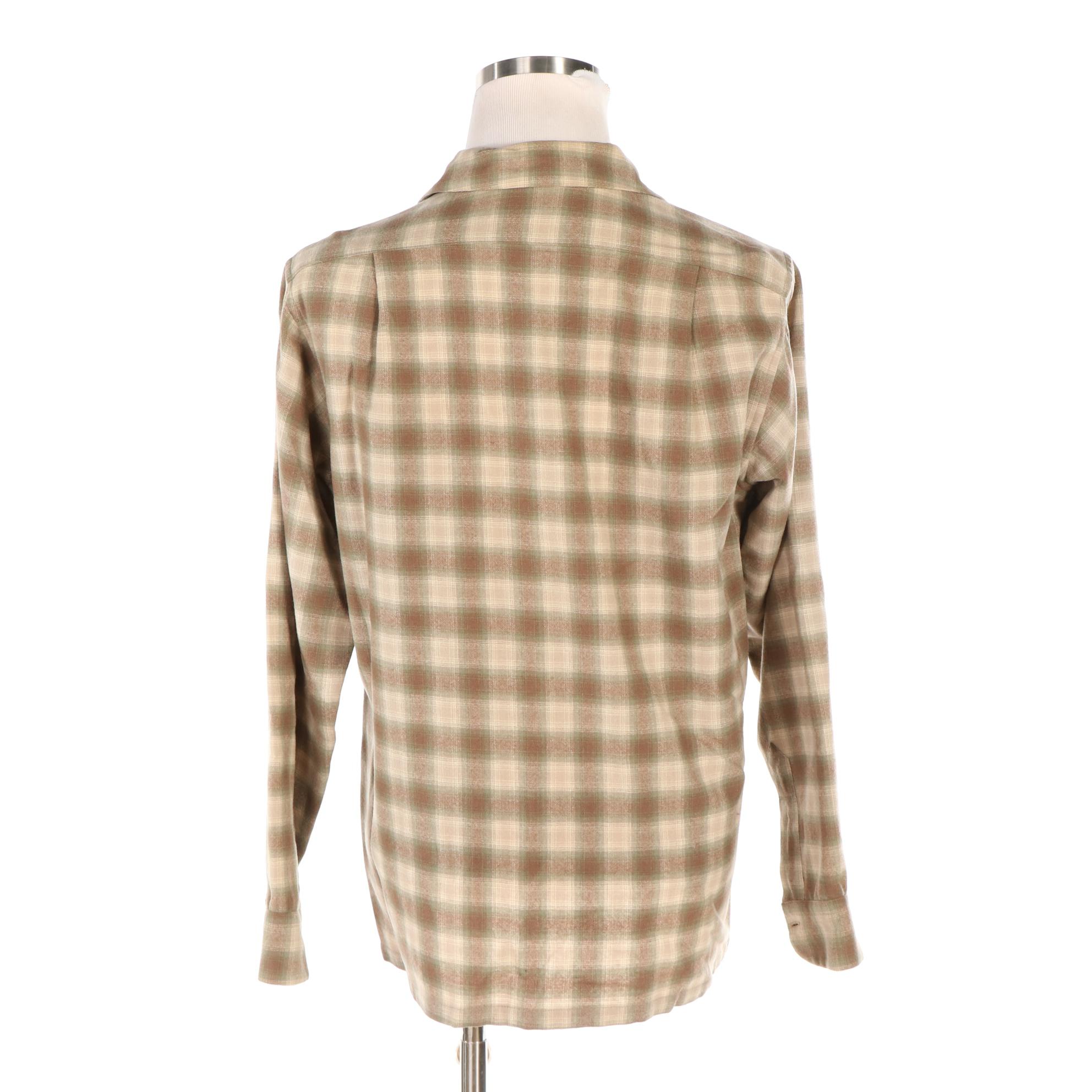 Men's Pendleton Wool Plaid Board Shirt, circa 1970