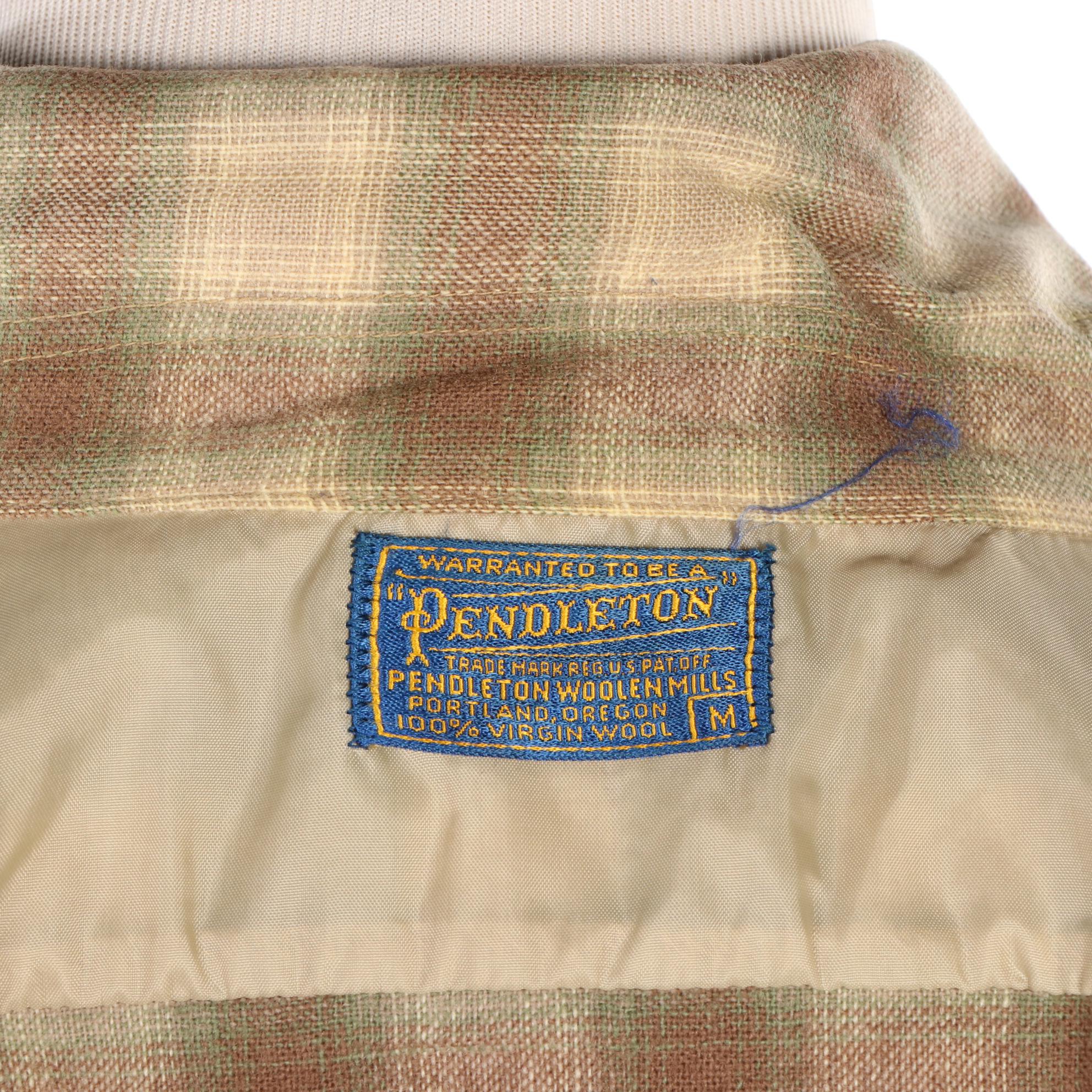 Men's Pendleton Wool Plaid Board Shirt, circa 1970