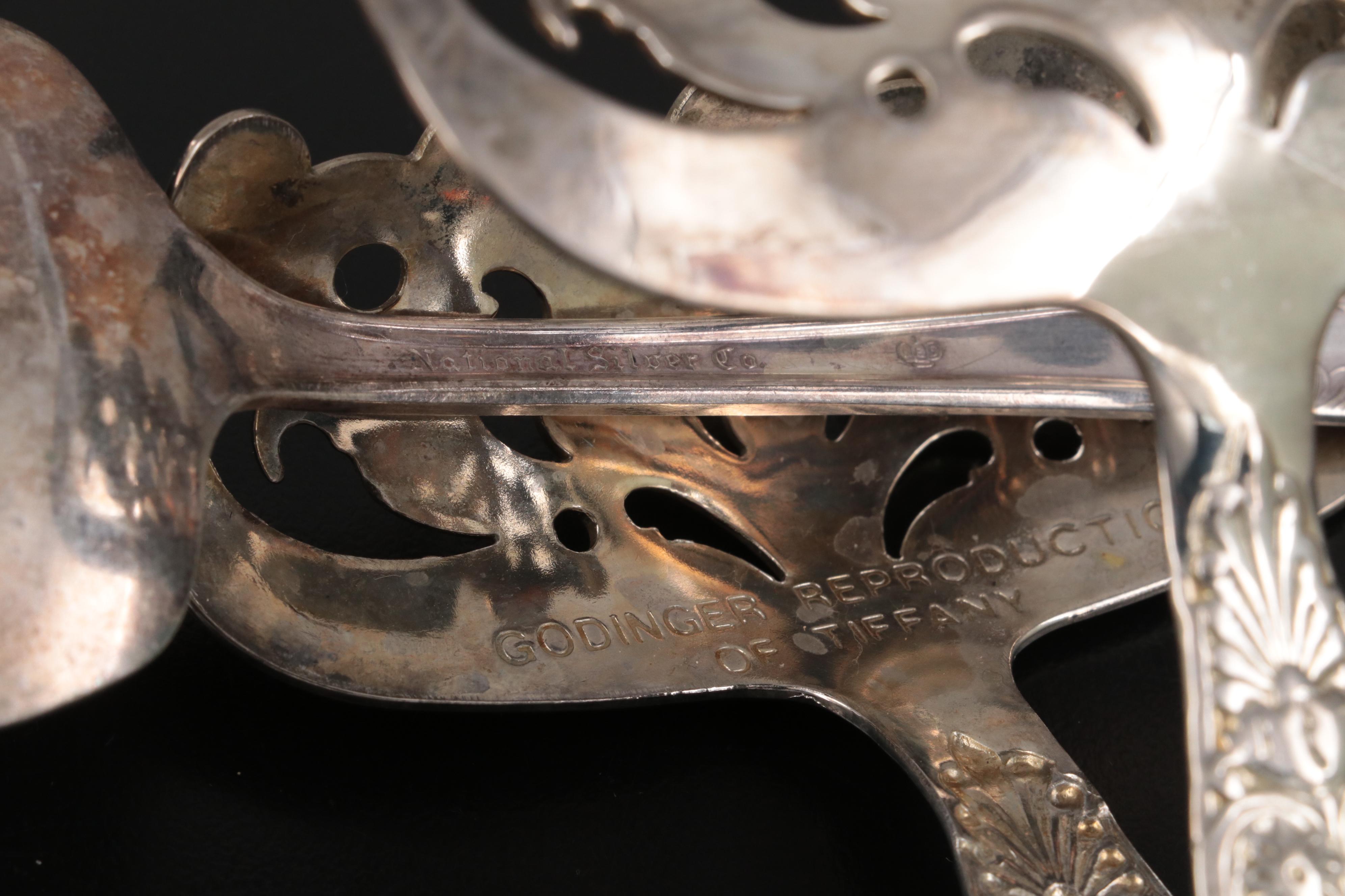 Ambassador Sterling Silver Handle Tongs and Other Silver Plated Flateware