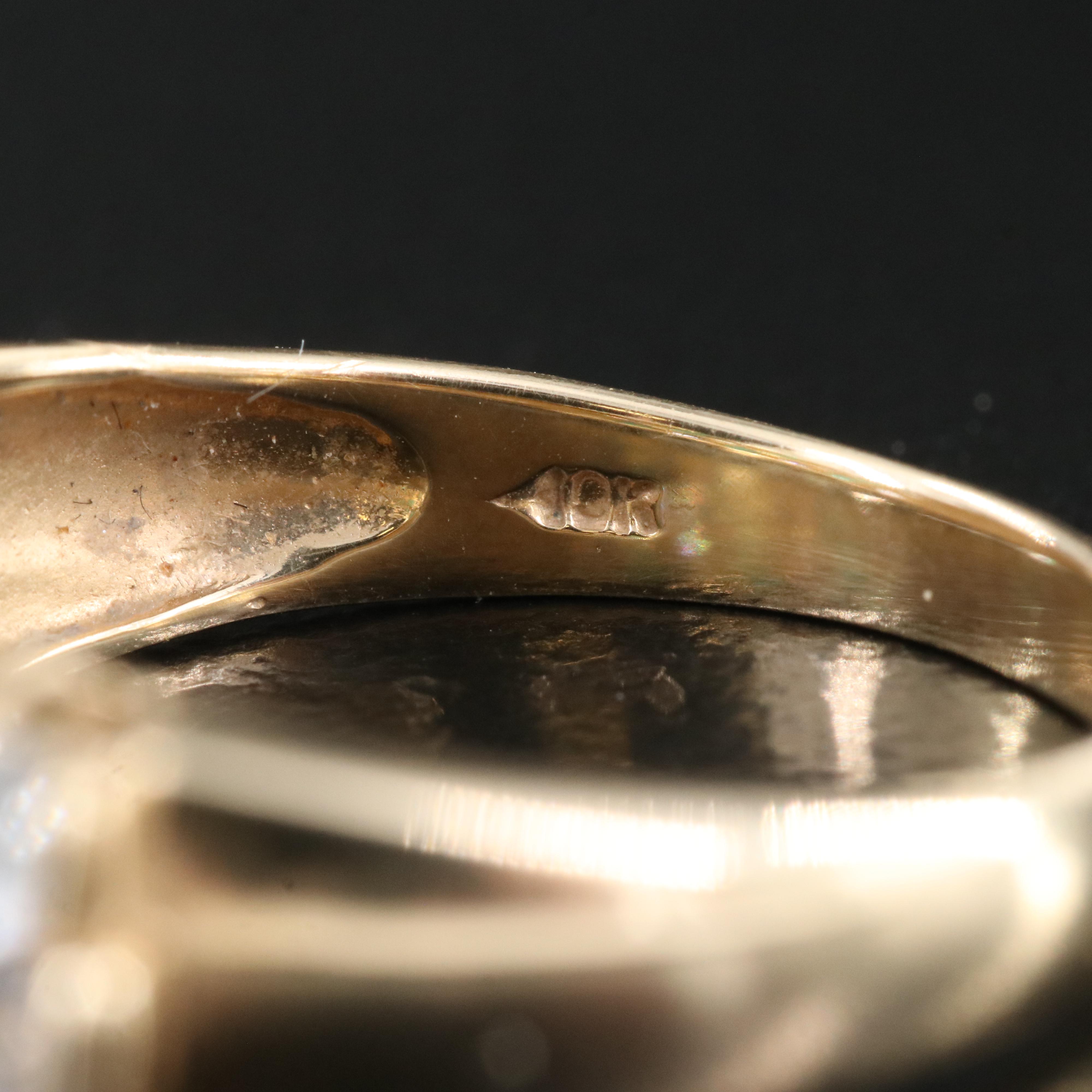 10K Emerald and Topaz Ring