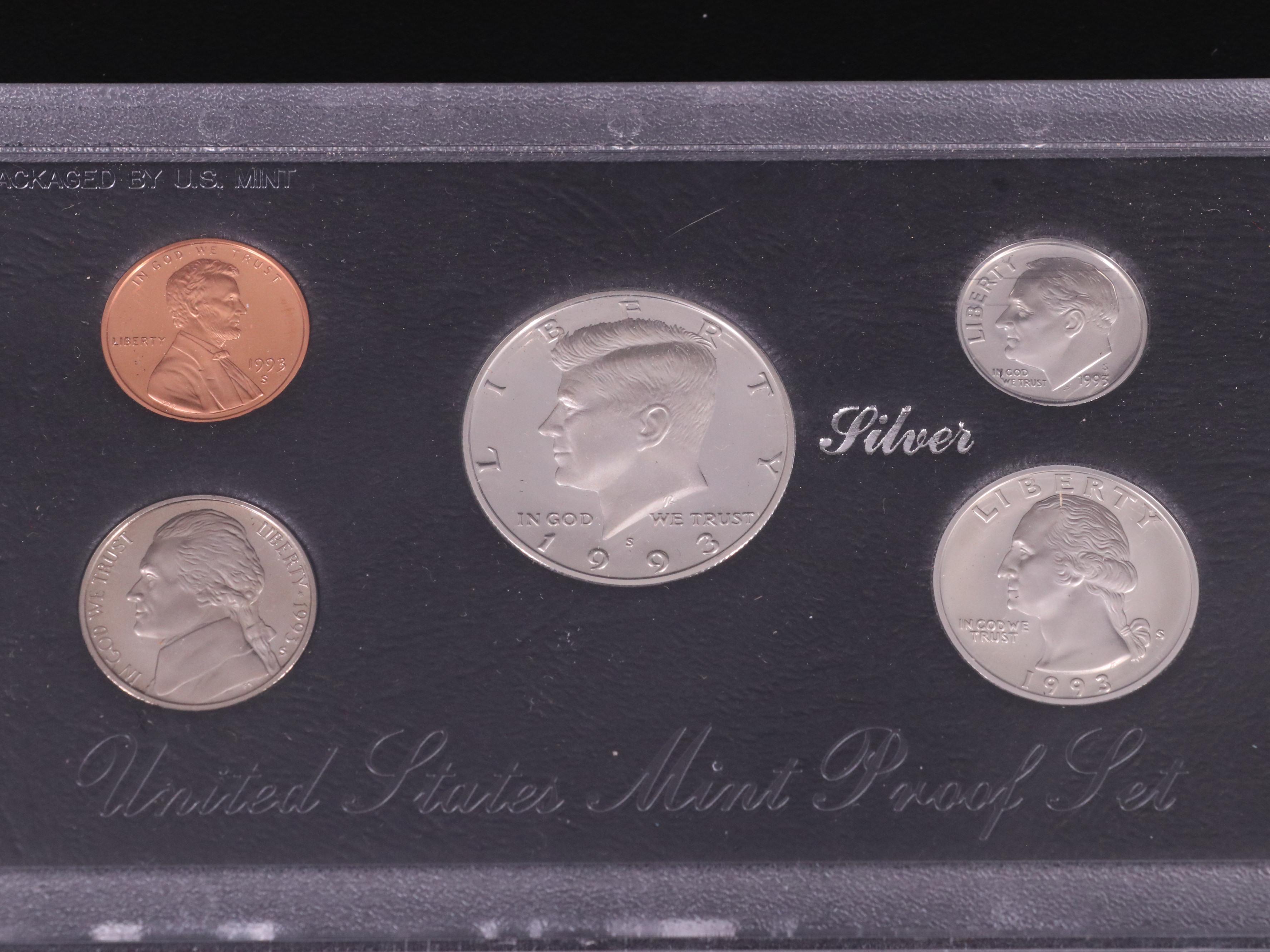 Four U.S. Mint Silver Proof Sets