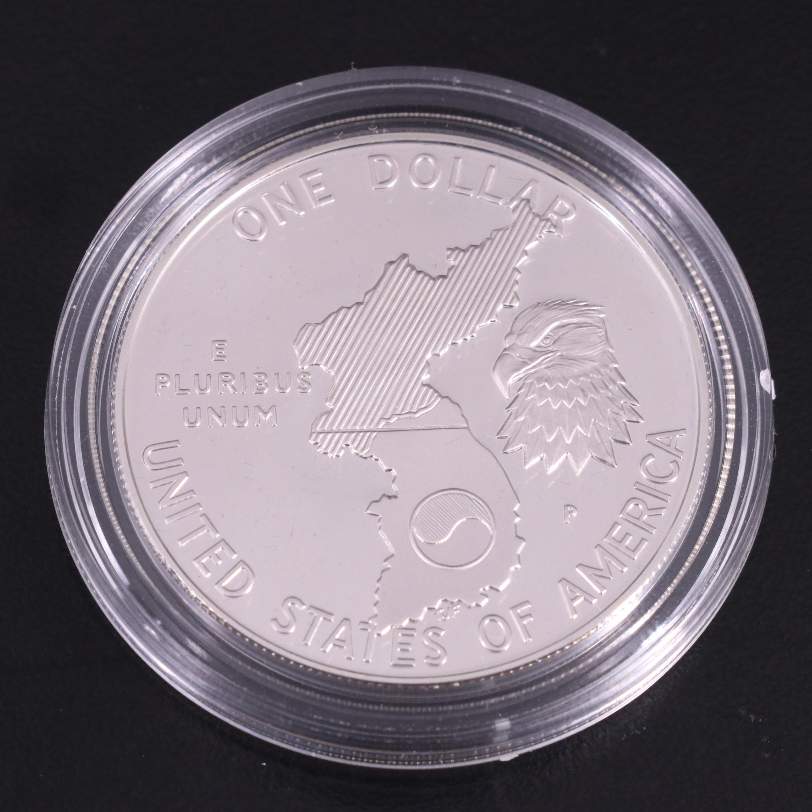 1991 Uncirculated and Proof Commemorative Korean War Memorial Silver Dollars
