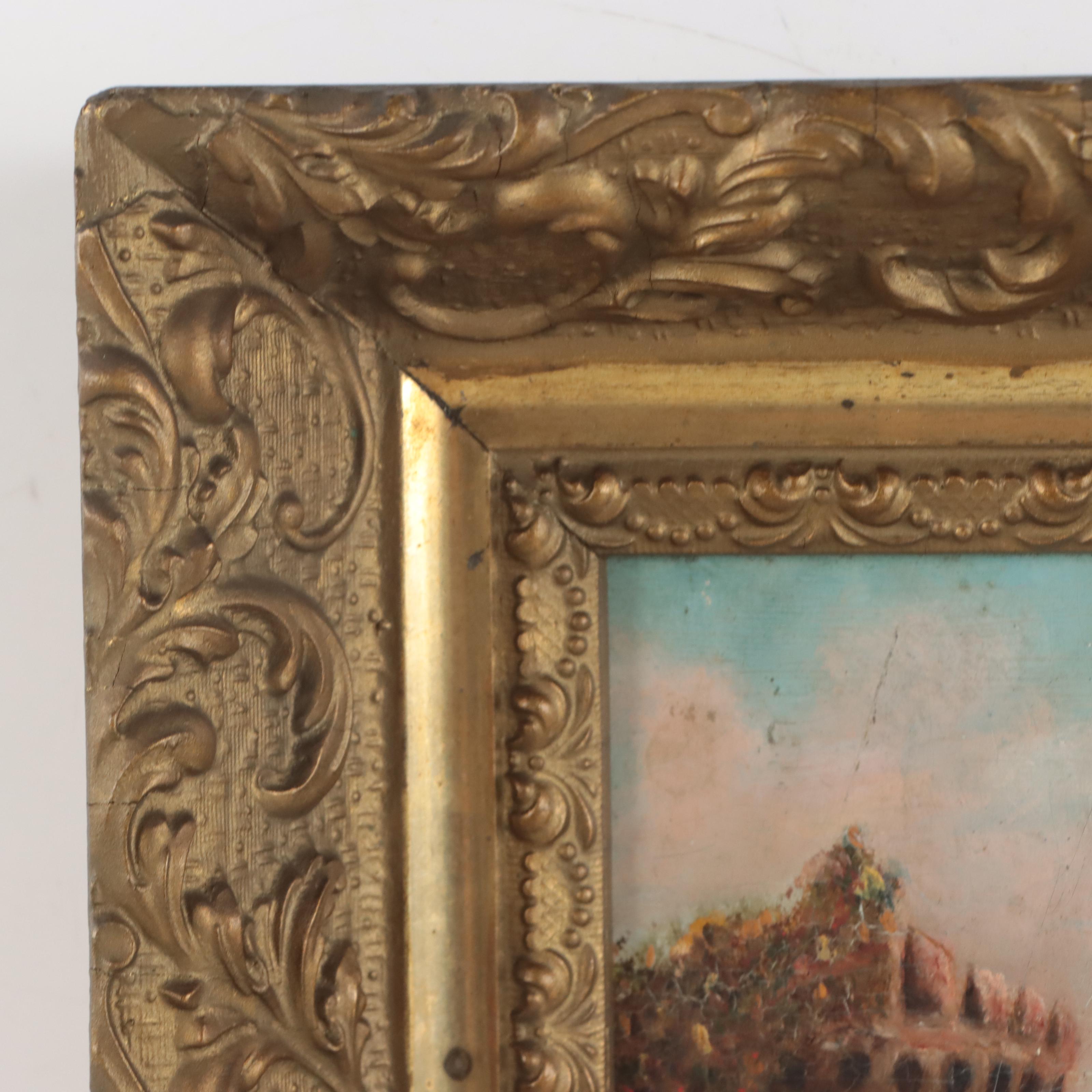 Oil Painting of Castle, Late 19th Century