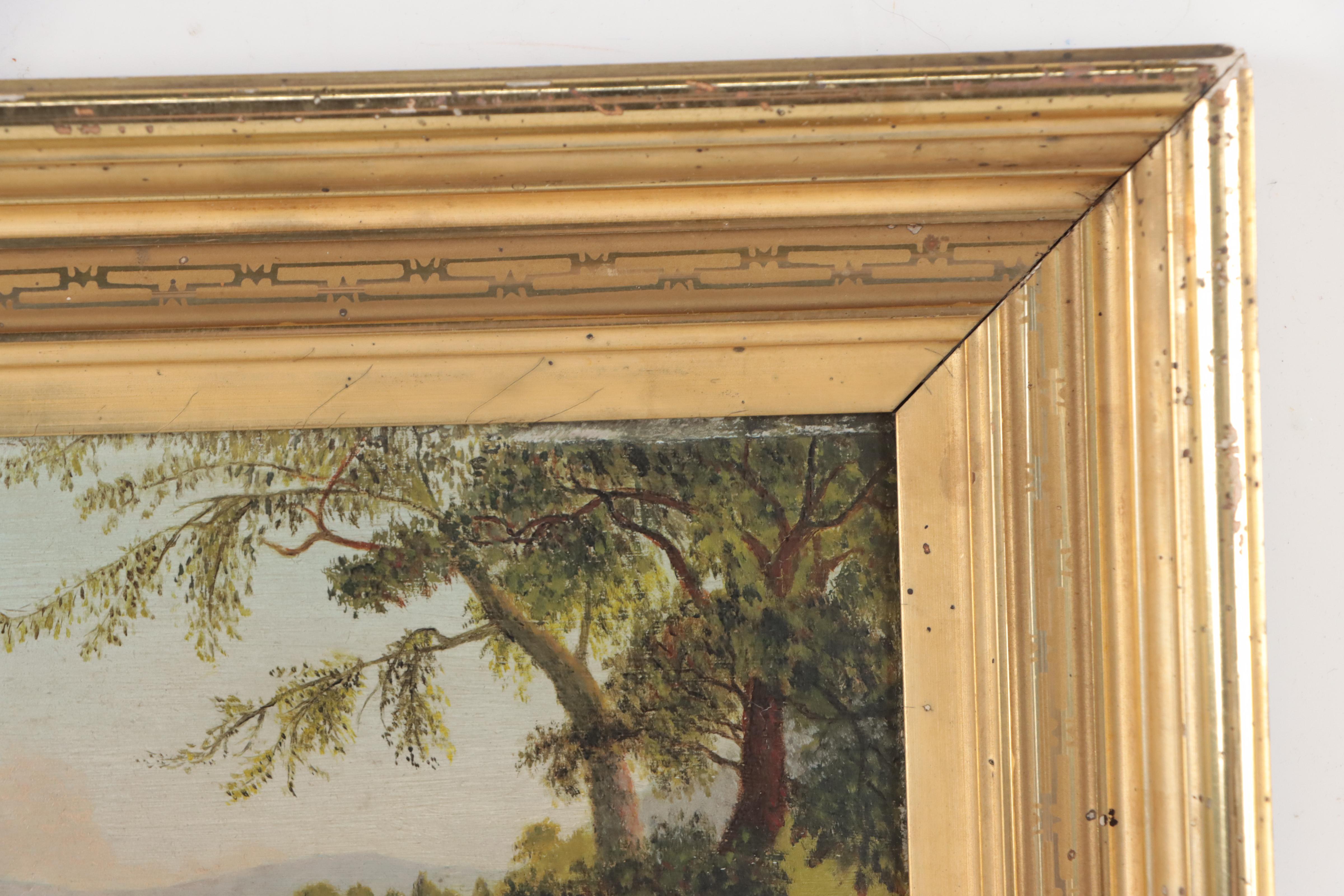 Hudson River School Landscape Oil Painting, Circa 1900