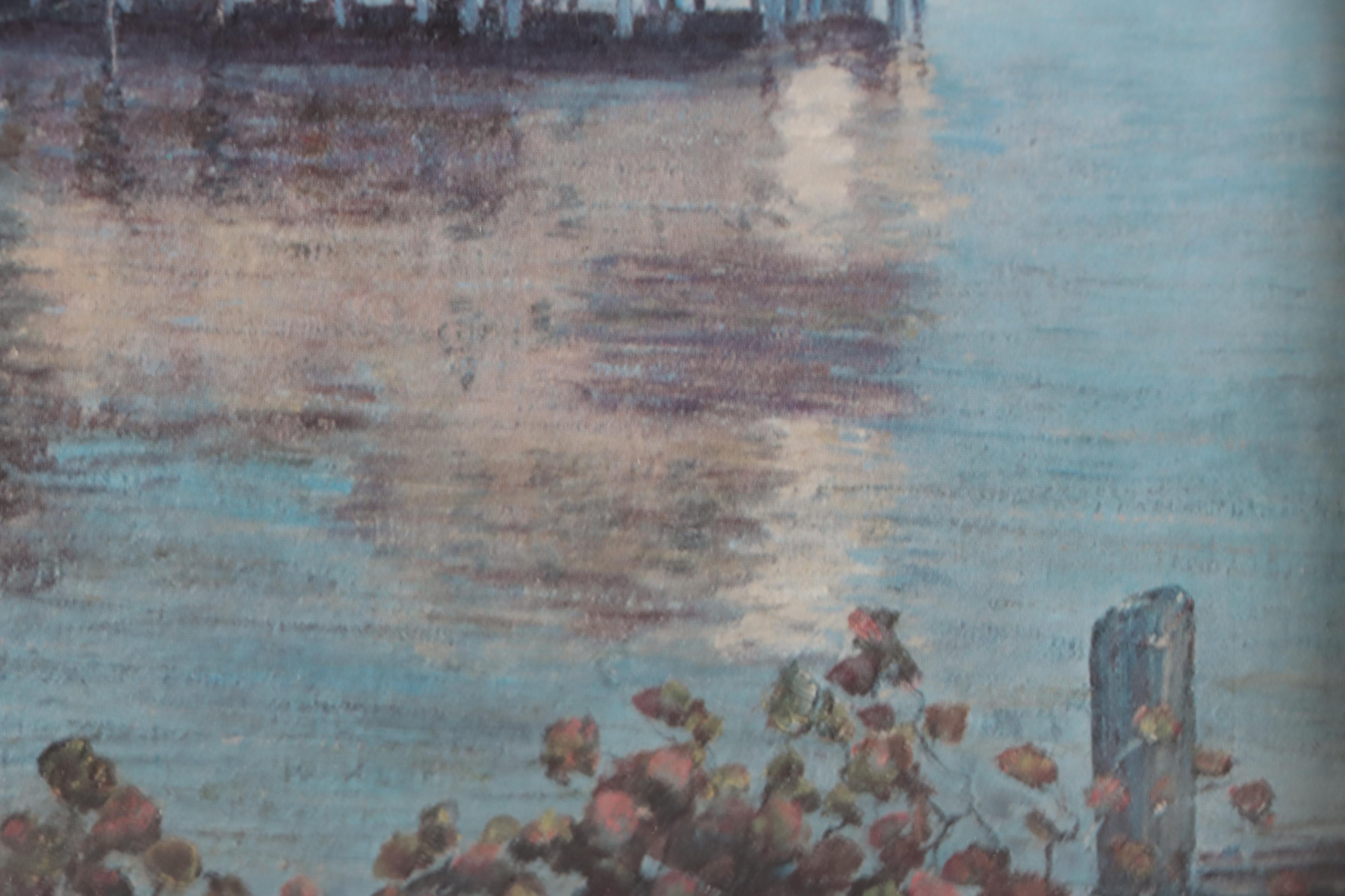 Offset Lithographs of Buildings on Water