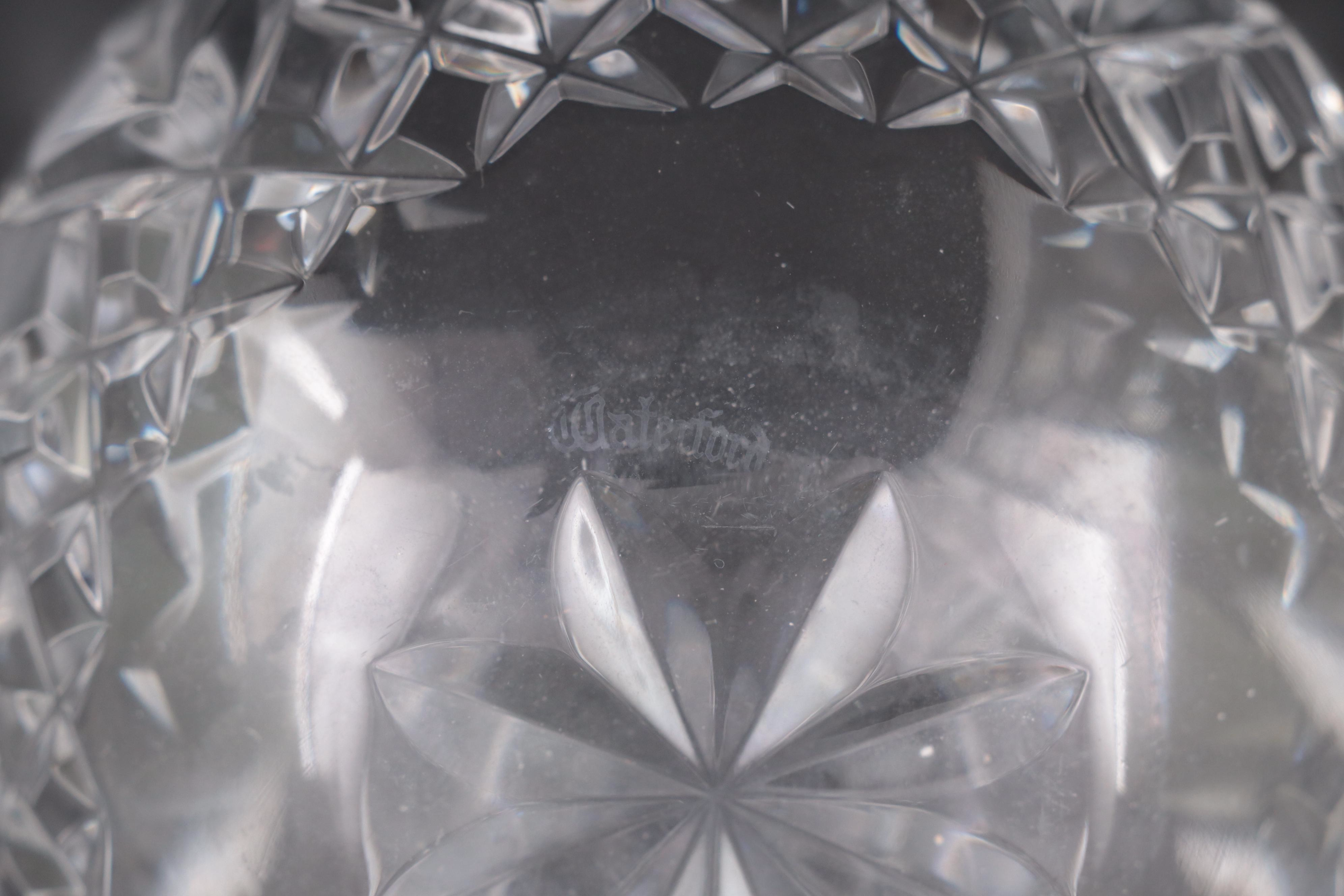 Cut Crystal Vases, Footed Bowl, Jar and Pitcher Including Waterford