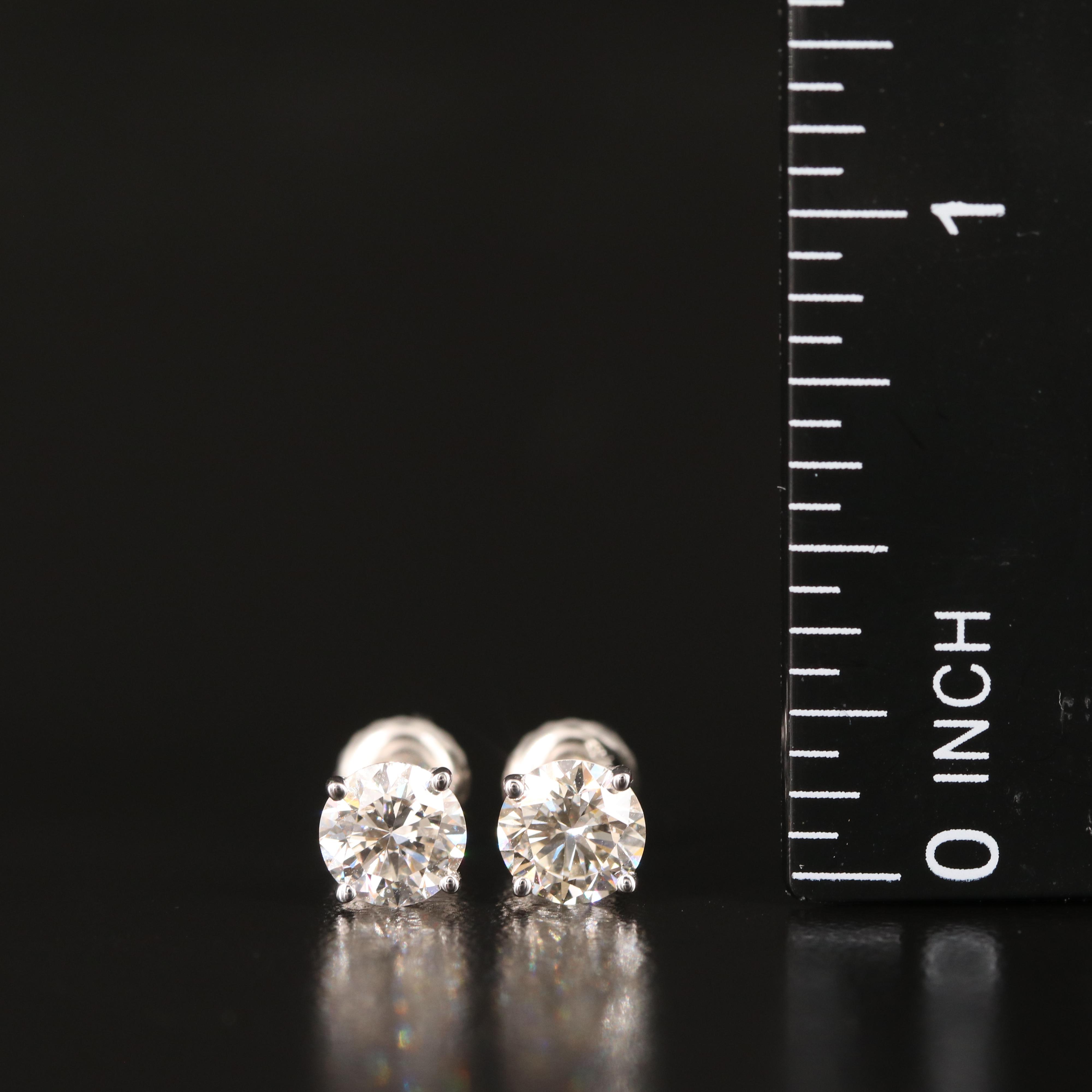 14K 1.33 CTW Lab Grown Diamond Stud Earrings