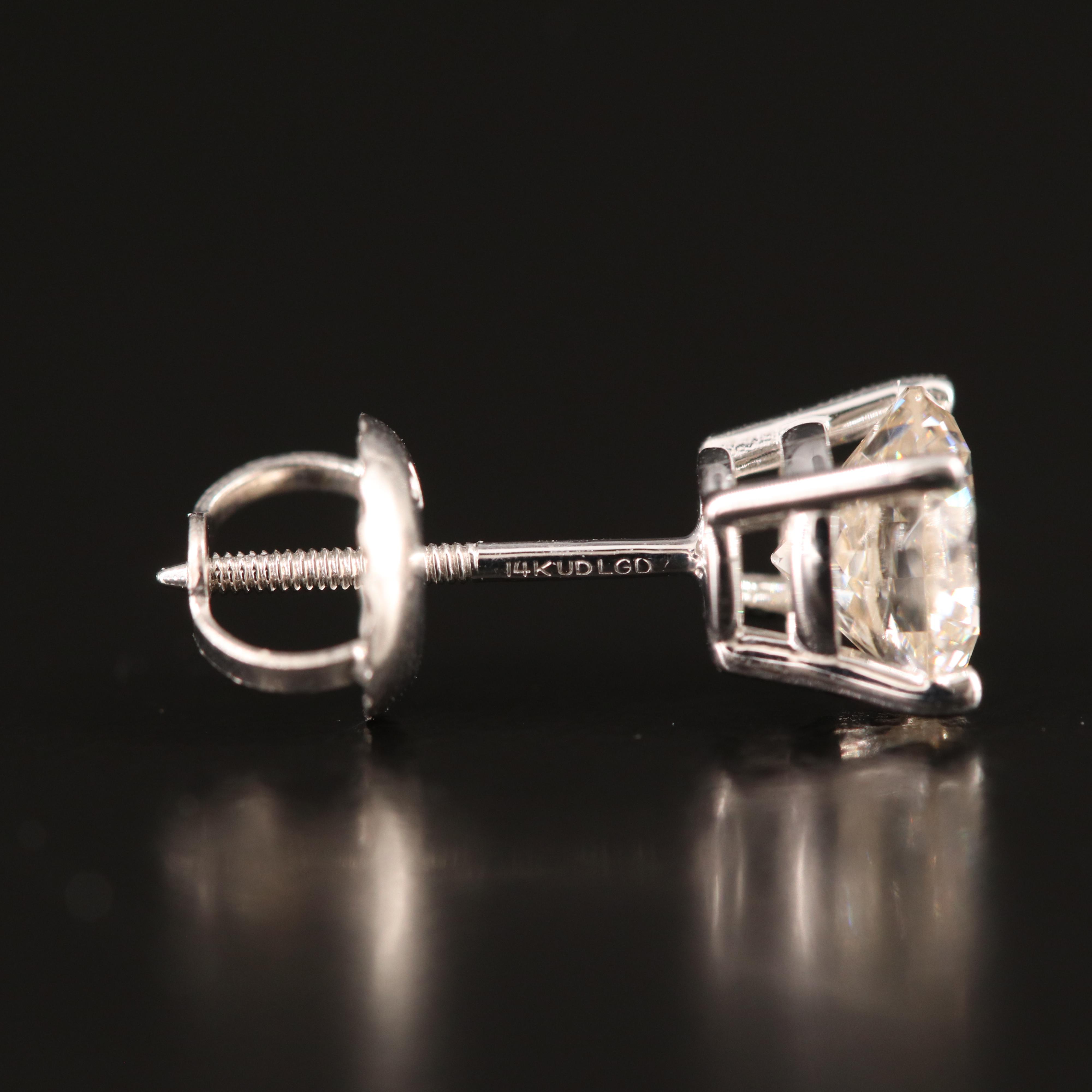 14K 1.33 CTW Lab Grown Diamond Stud Earrings