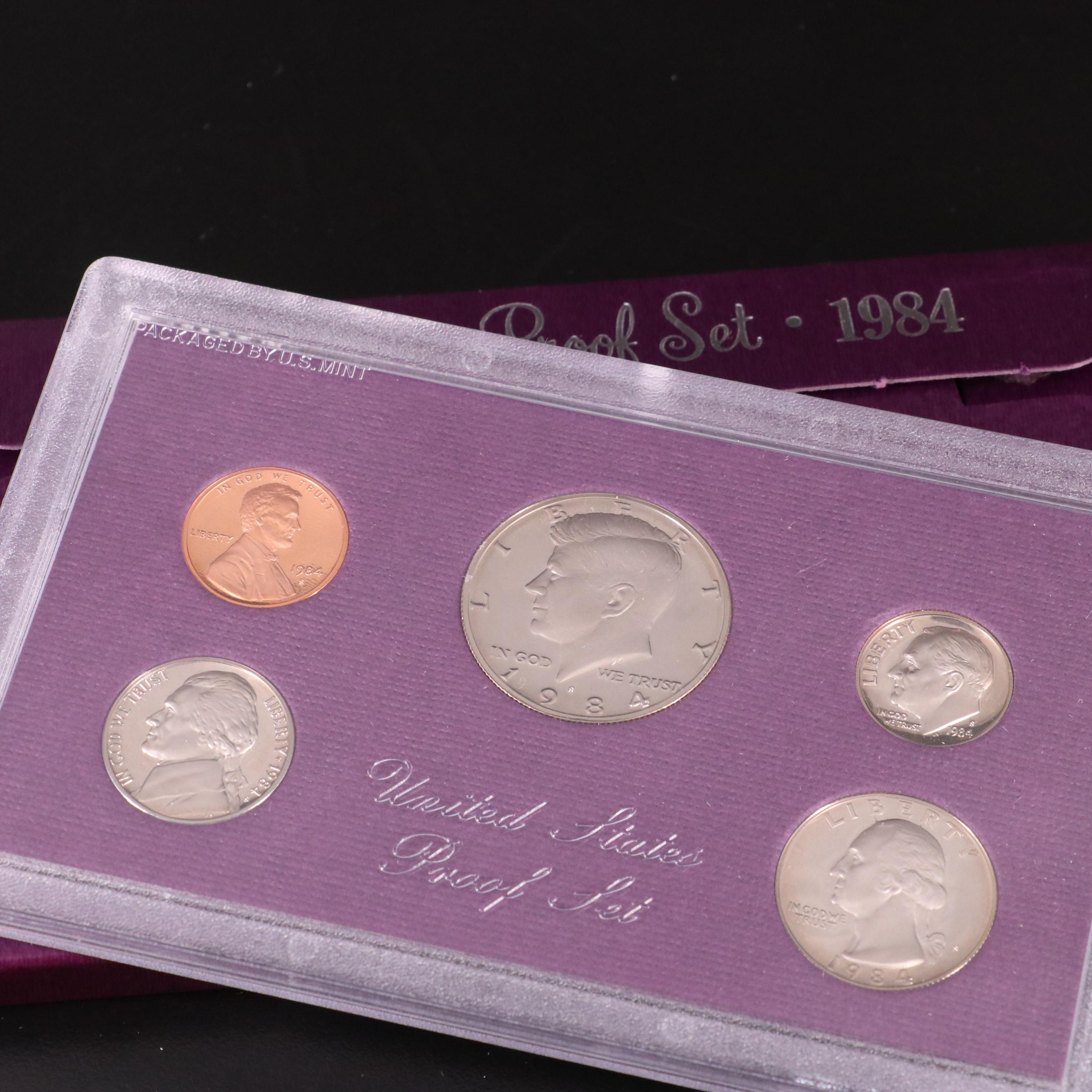 Fifteen Different U.S. Mint Proof Sets, 1984–1998