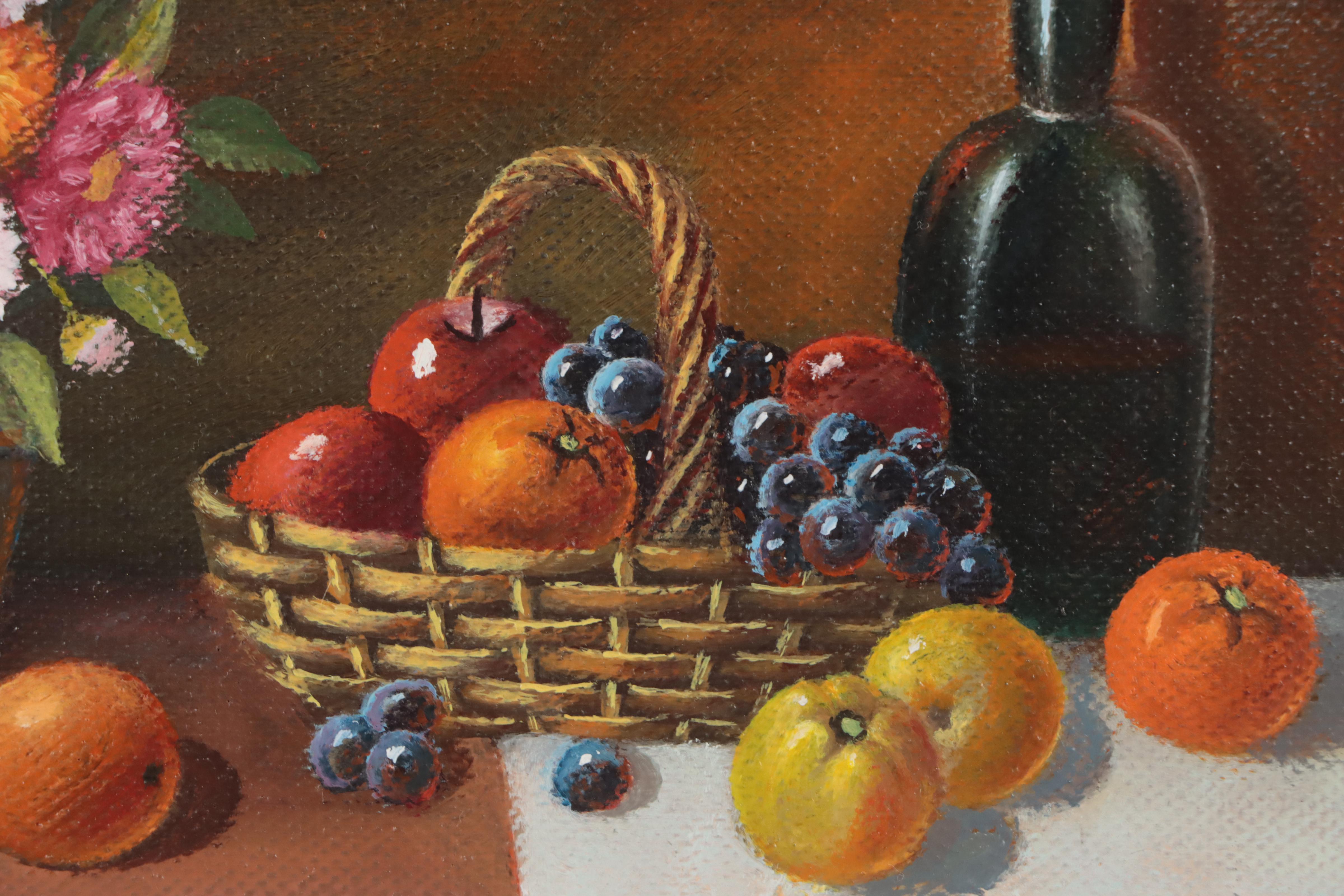 Y. Baiôa Still Life With Fruit Oil Painting