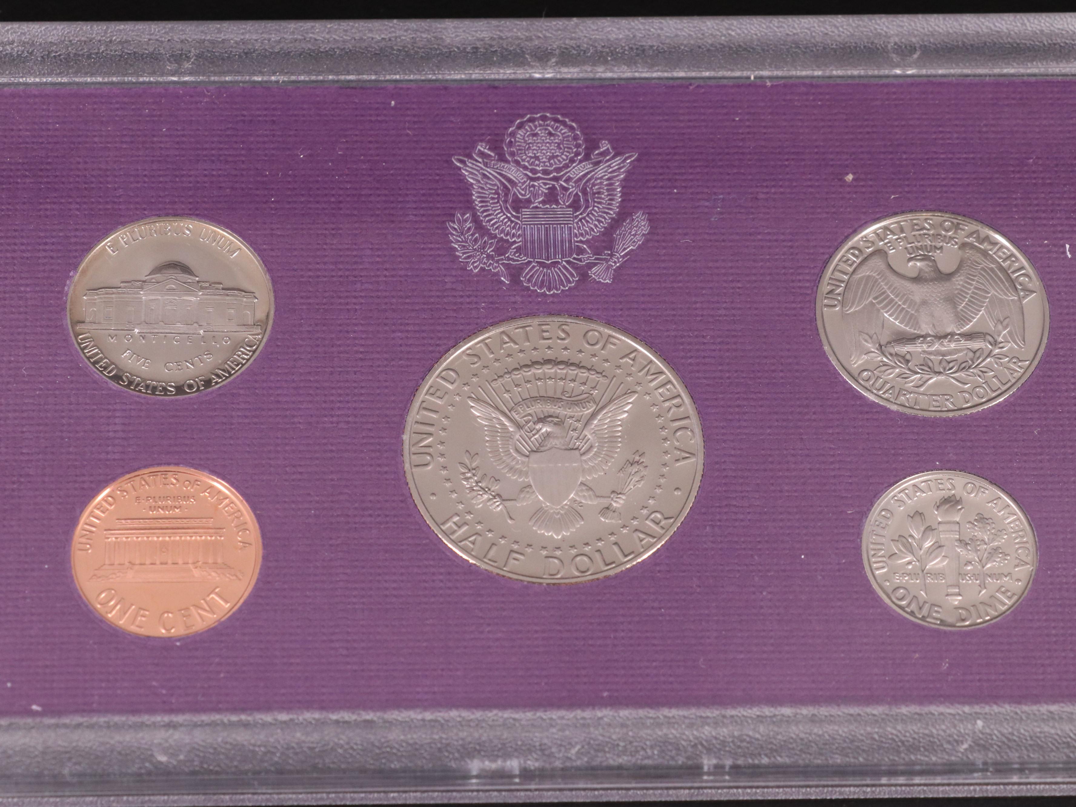 Fifteen Different U.S. Mint Proof Sets, 1984–1998