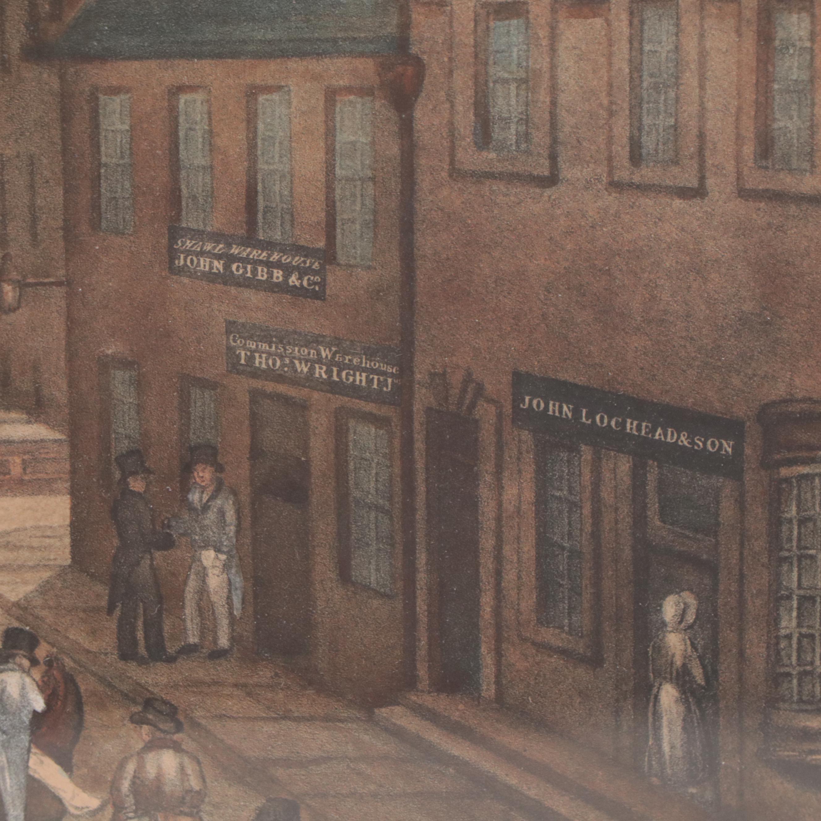 Hand-Colored Lithograph "Paisley Abbey," 19th Century