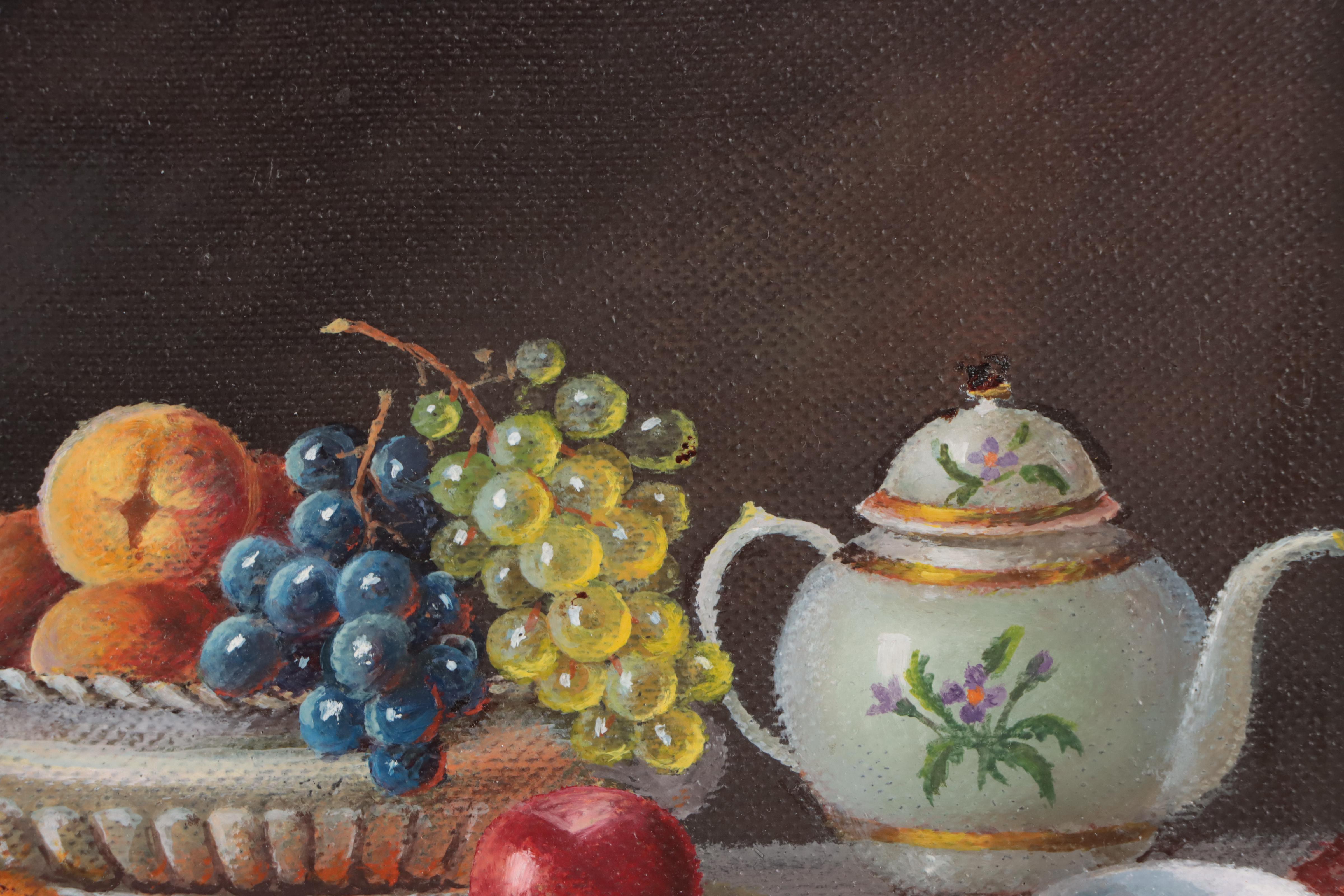 Y. Baiôa Still Life With Fruit Oil Painting