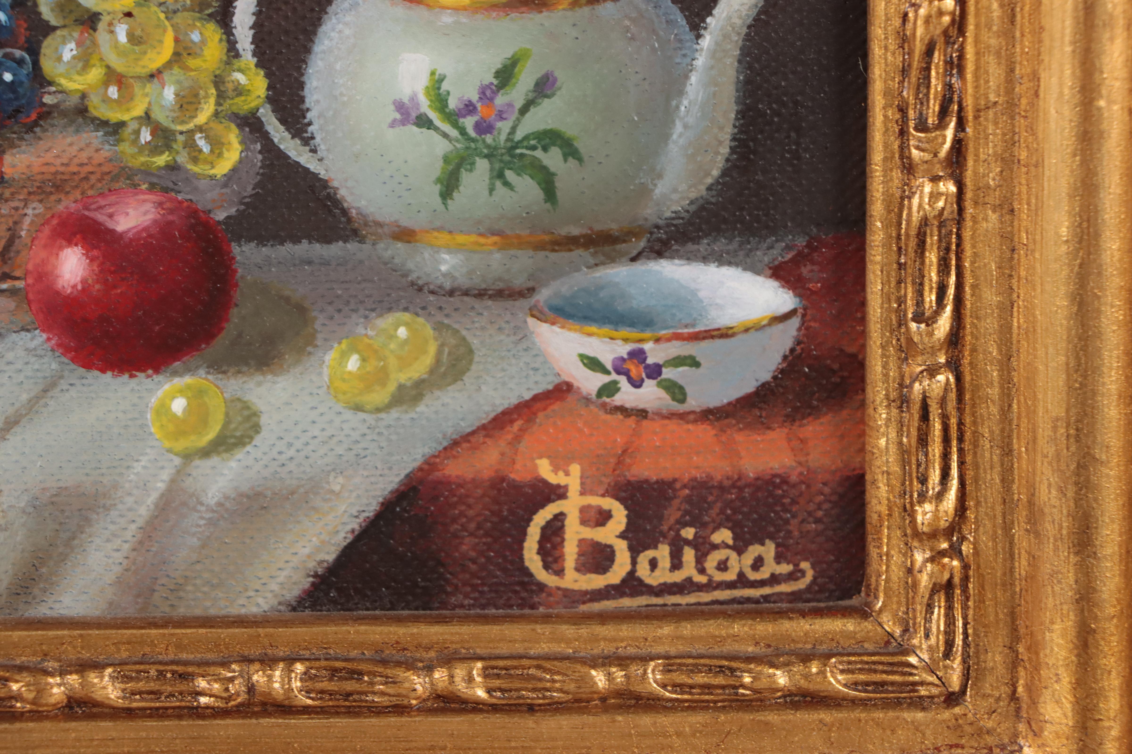 Y. Baiôa Still Life With Fruit Oil Painting
