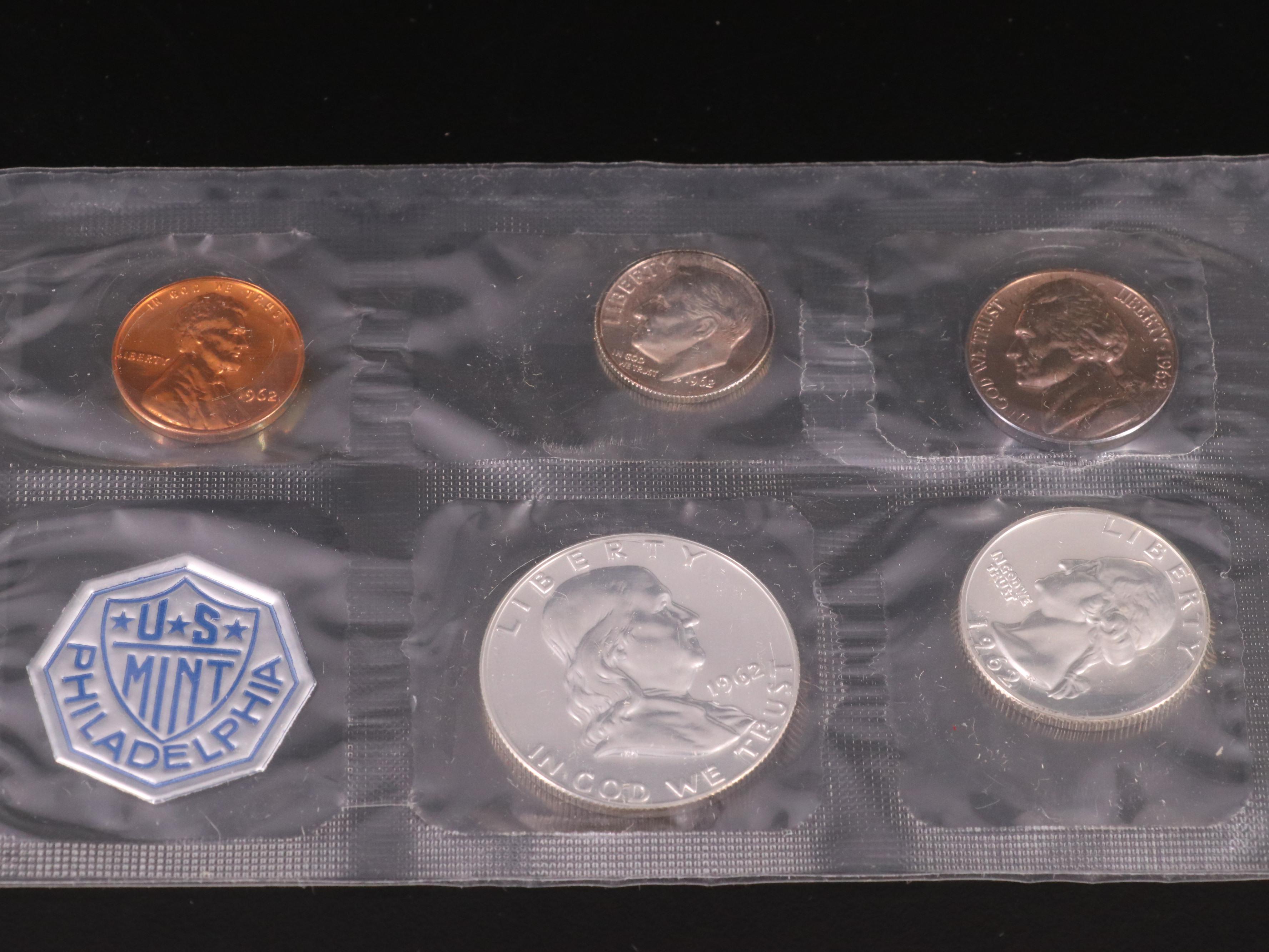 Four U.S. Mint Silver Proof Sets, 1961–1964