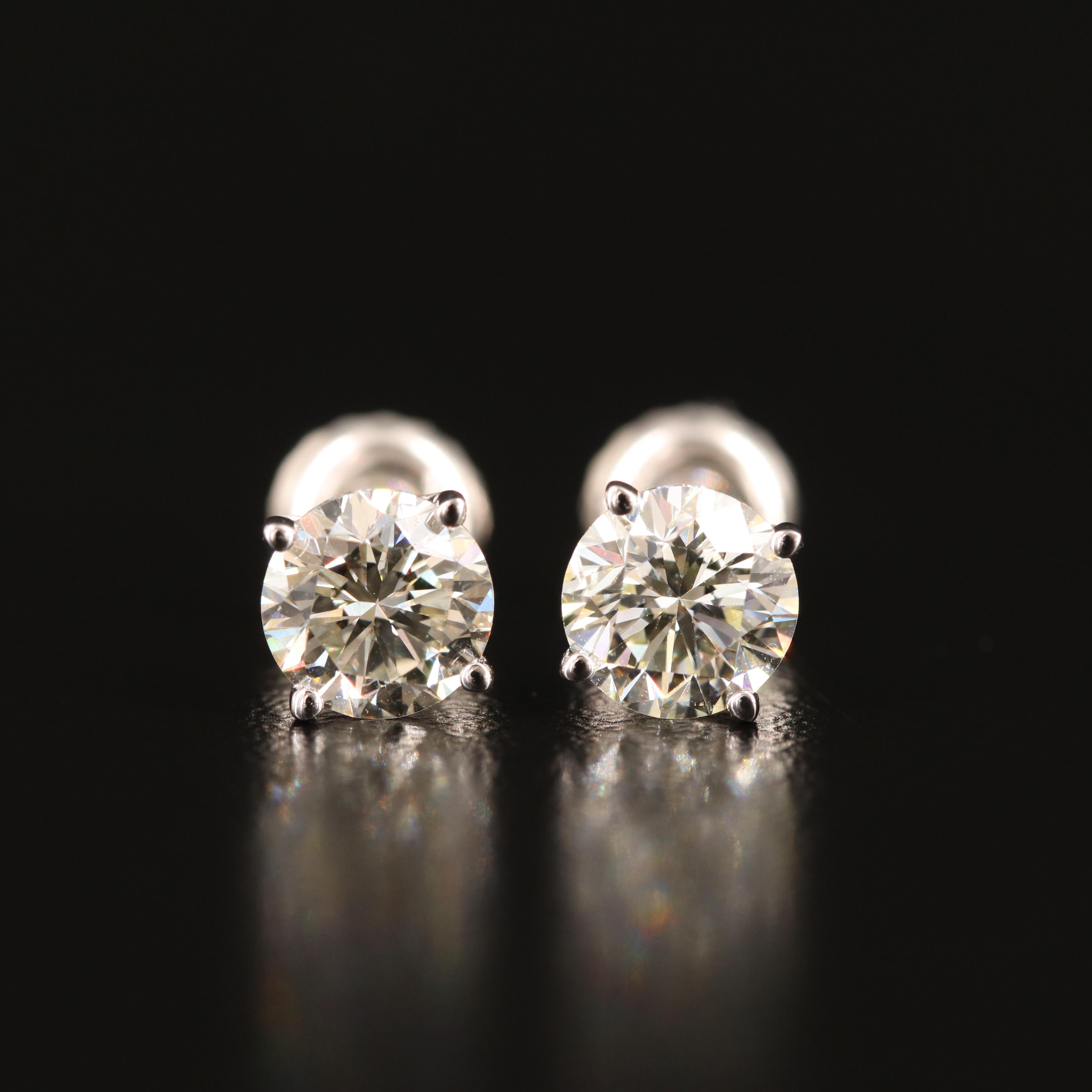 14K 1.37 CTW Lab Grown Diamond Stud Earrings