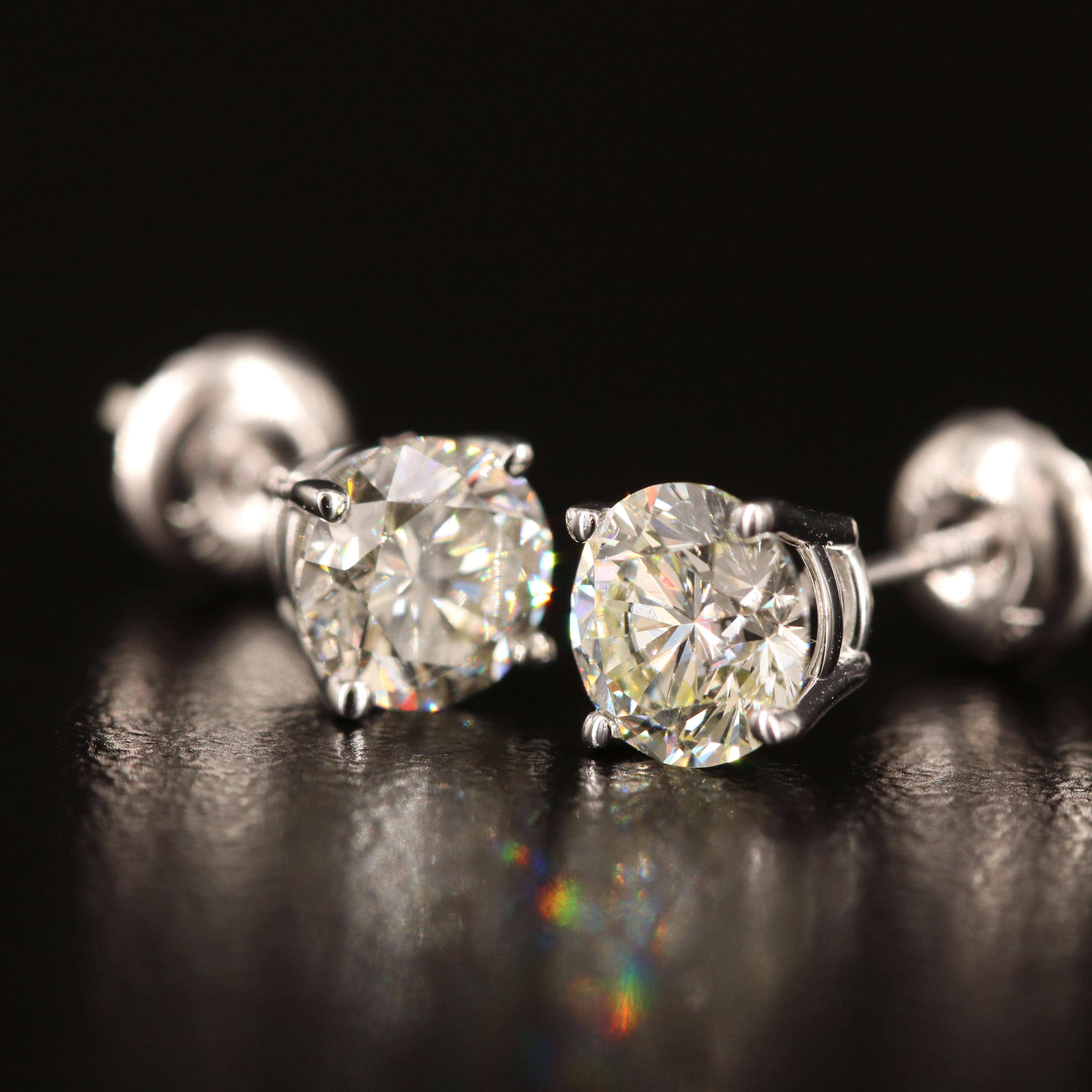 14K 1.37 CTW Lab Grown Diamond Stud Earrings