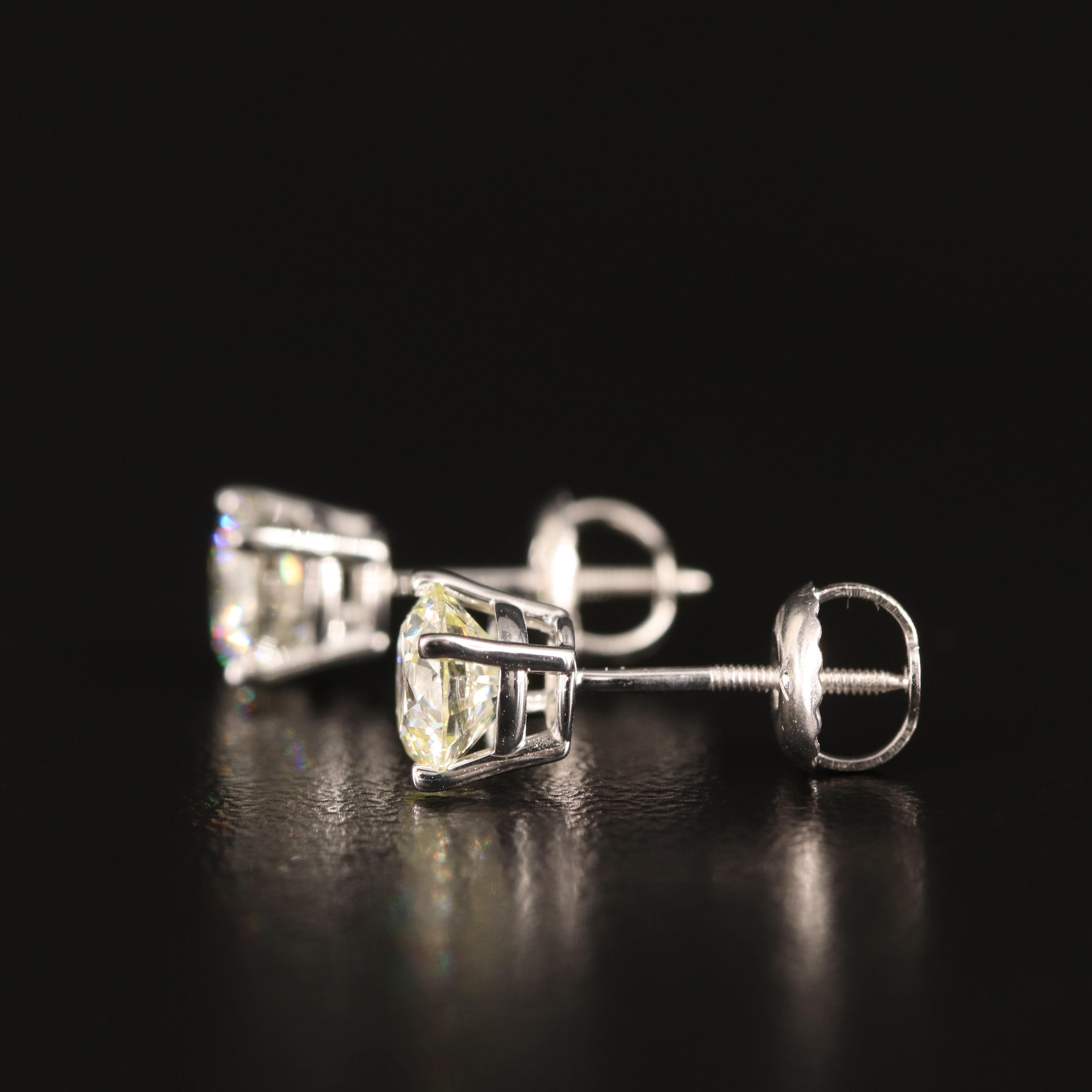 14K 1.37 CTW Lab Grown Diamond Stud Earrings