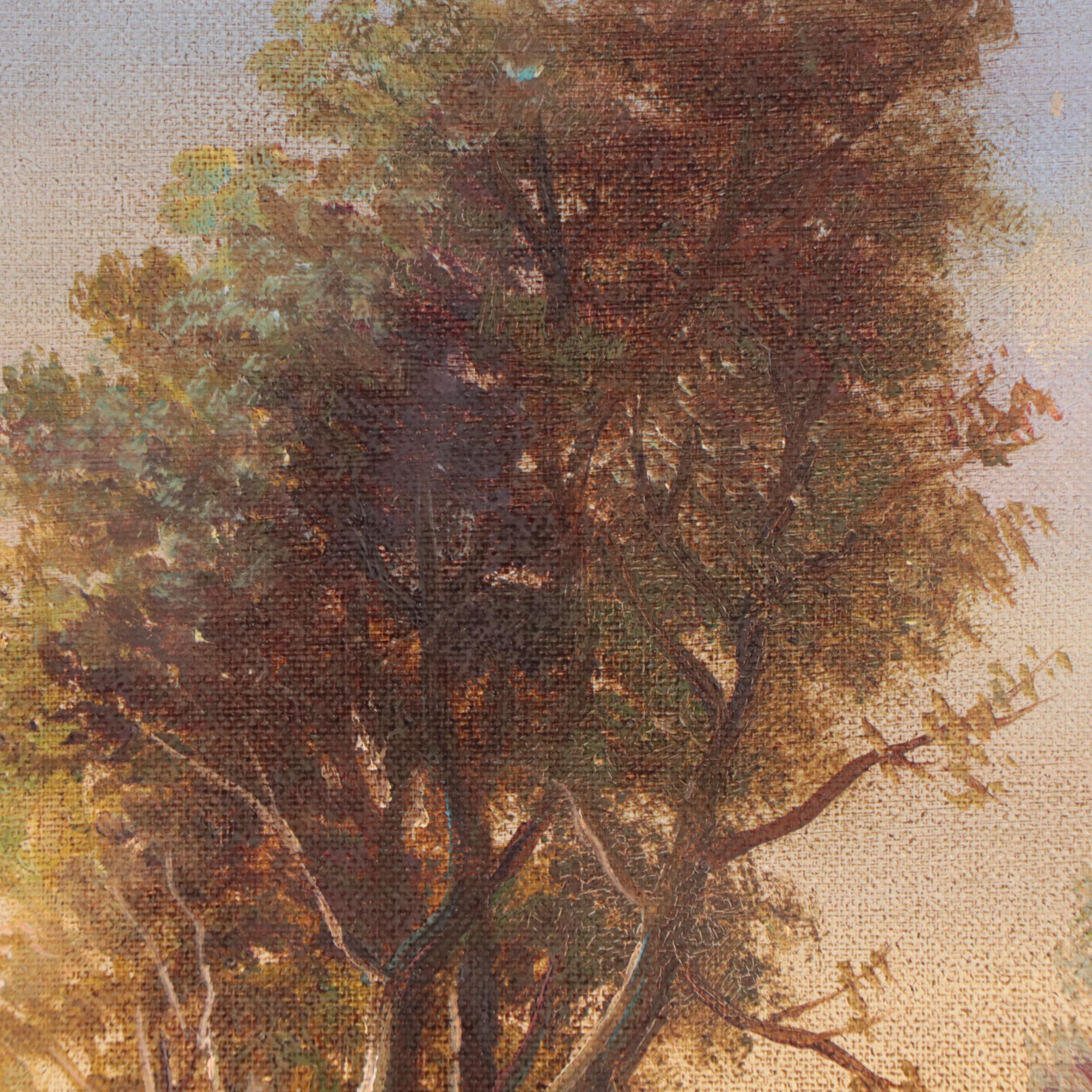 Country Landscape With Cottage Oil Painting