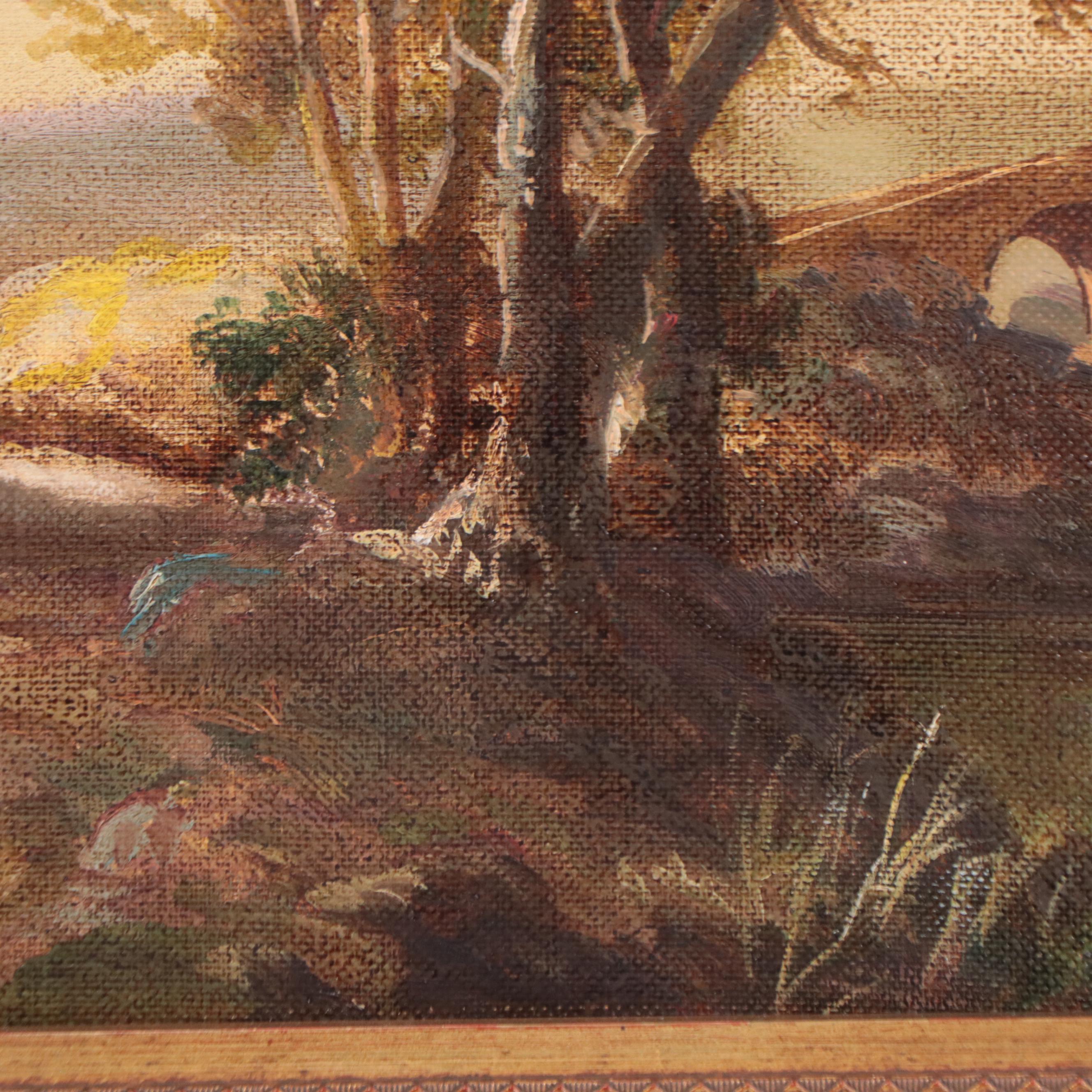 Country Landscape With Cottage Oil Painting