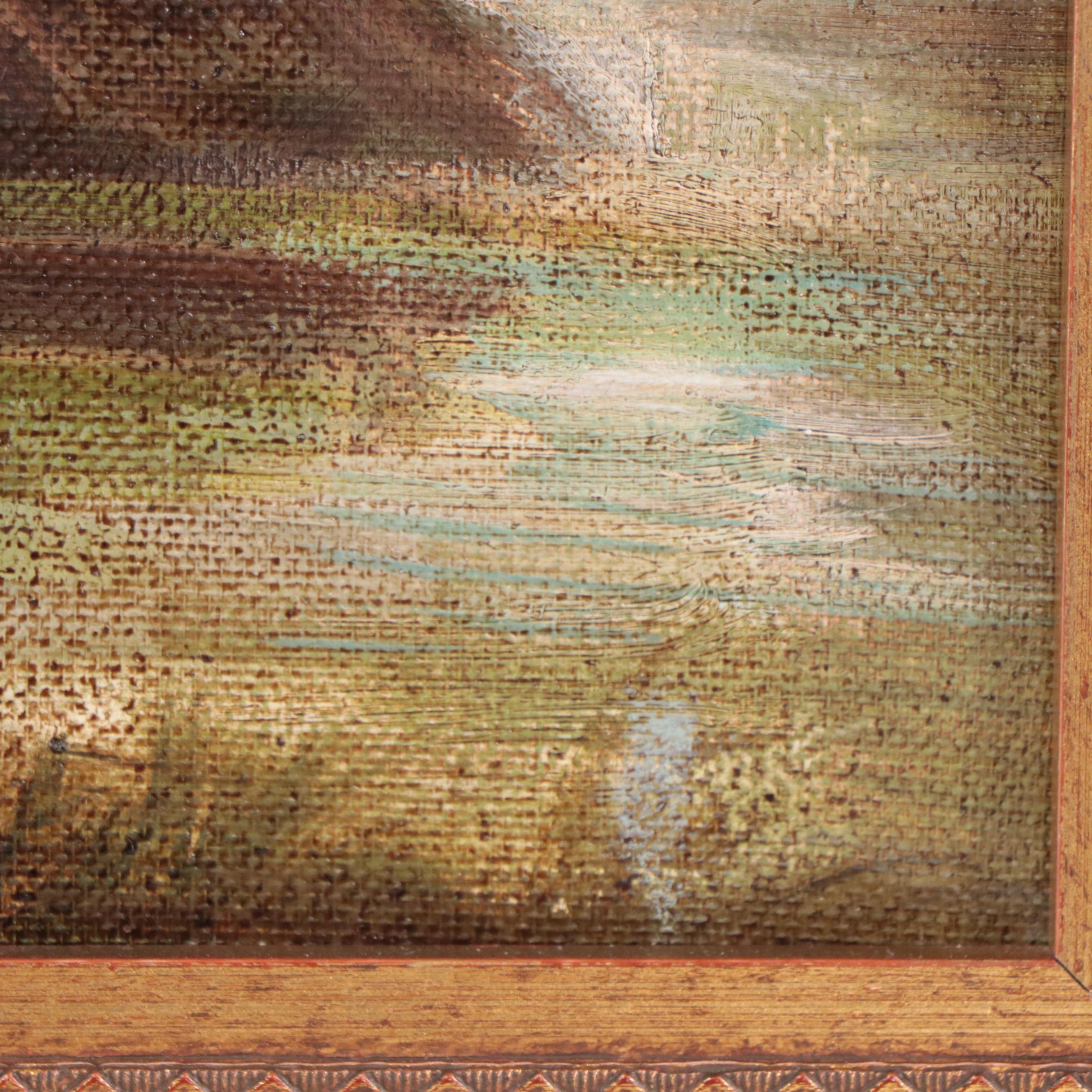 Country Landscape With Cottage Oil Painting