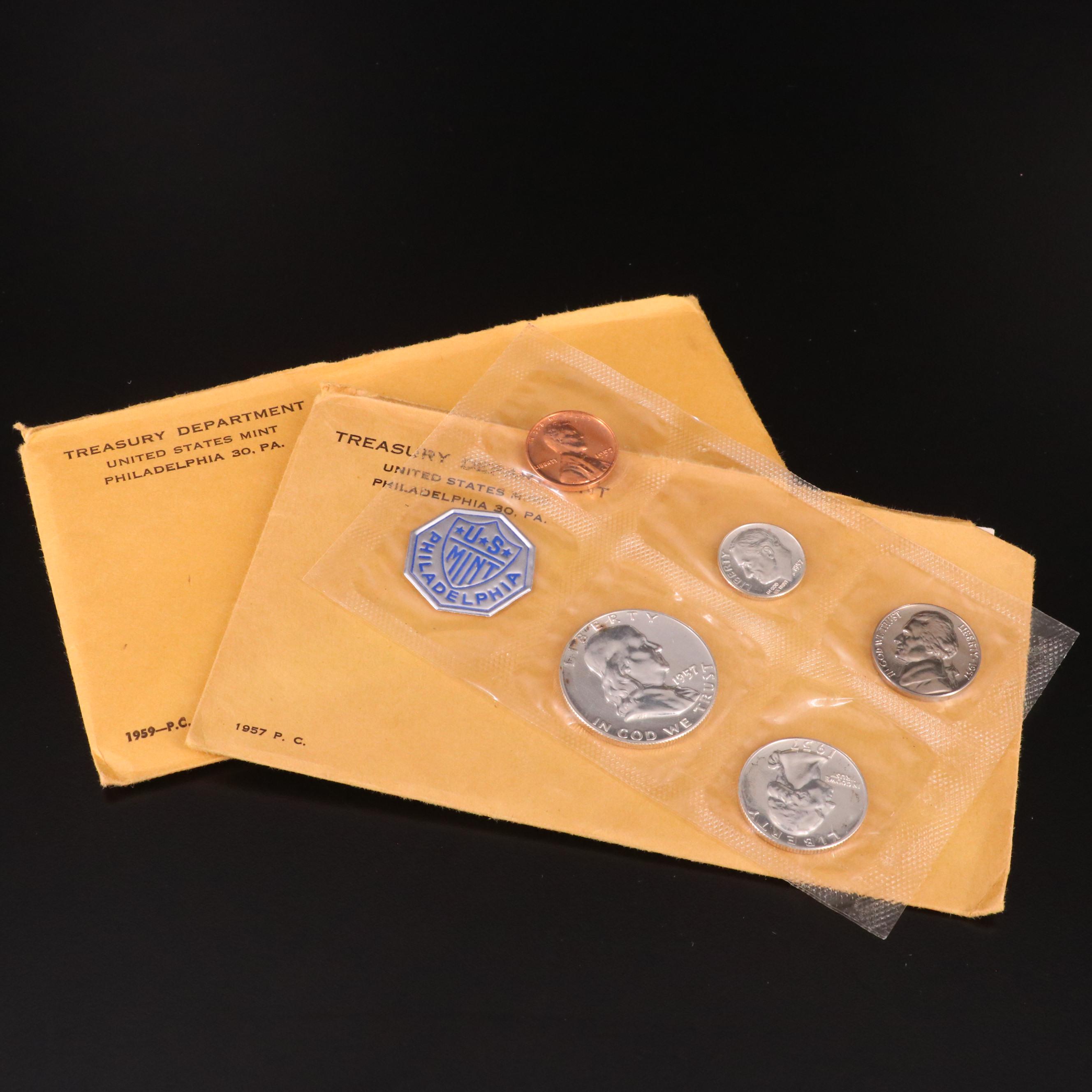 Two Vintage U.S. Mint Silver Proof Sets