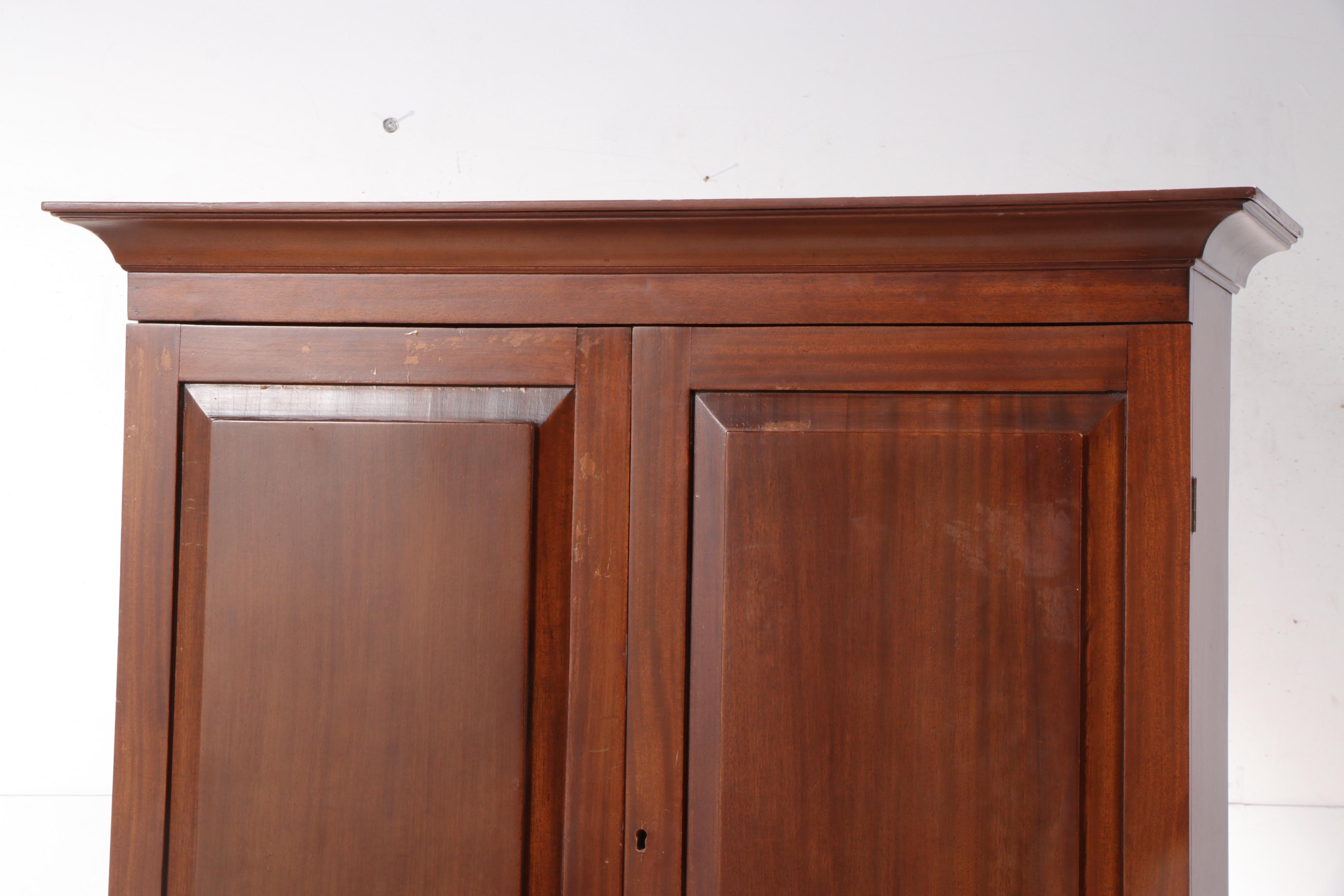 Chippendale Style Mahogany Secretary Bookcase, Mid to Late 20th Century