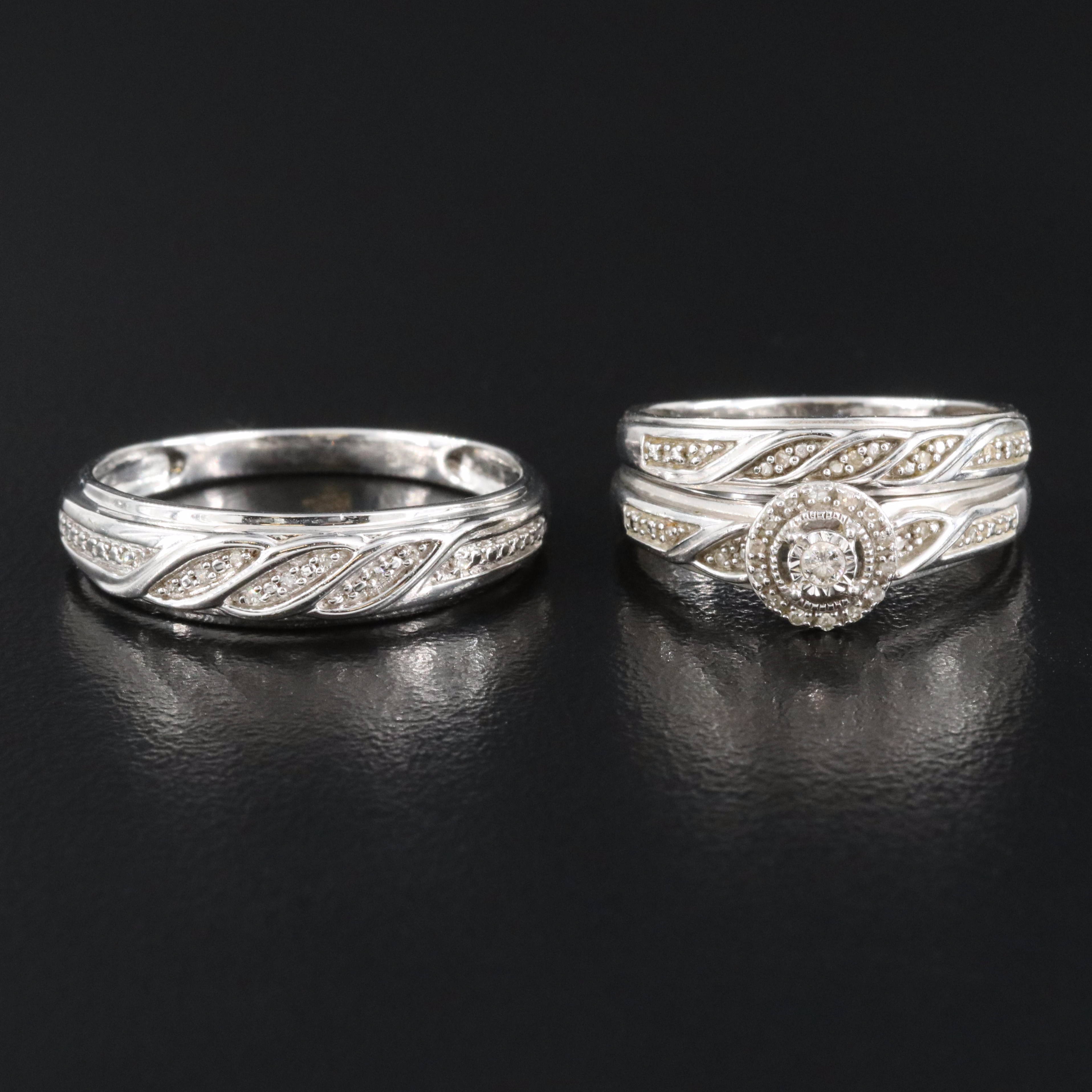 Sterling Diamond Rings