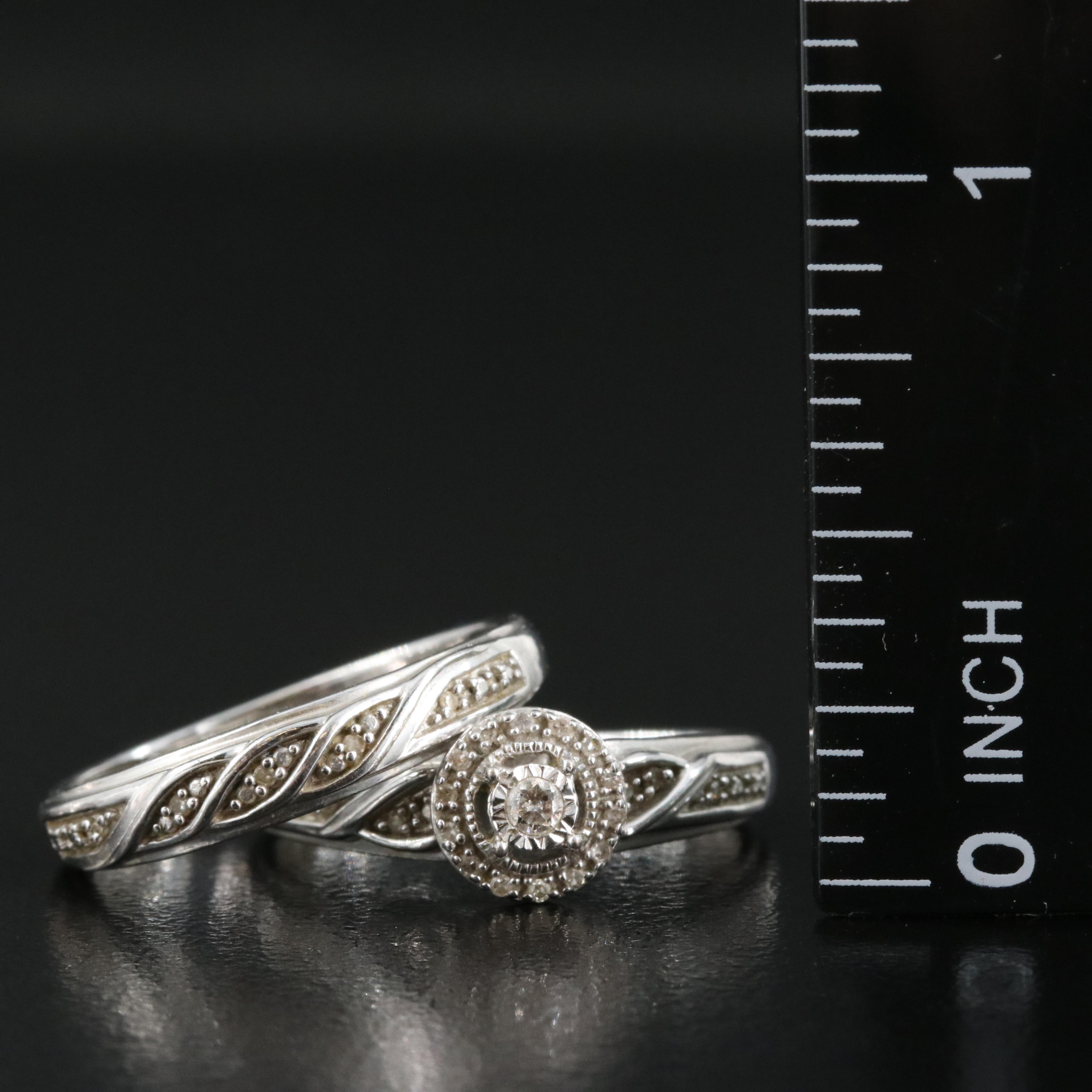 Sterling Diamond Rings
