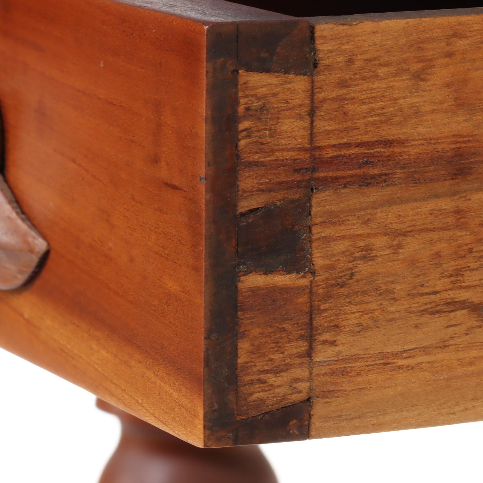 American Primitive Cherrywood Side Table, 19th Century