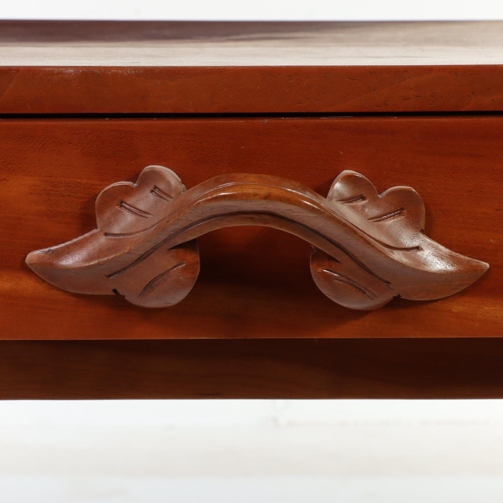 American Primitive Cherrywood Side Table, 19th Century