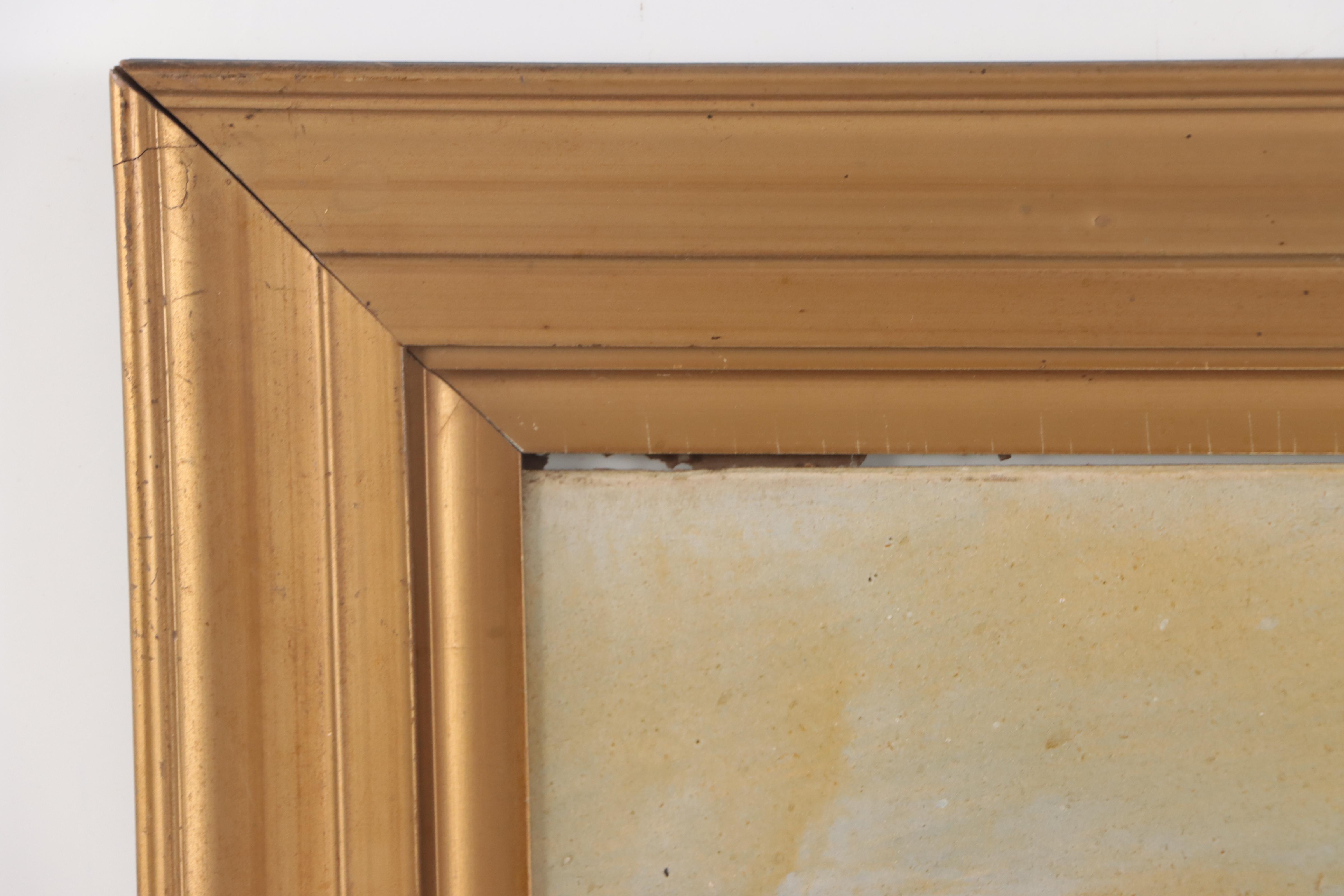 Rural Landscape Oil Painting With Figure, Circa 1900