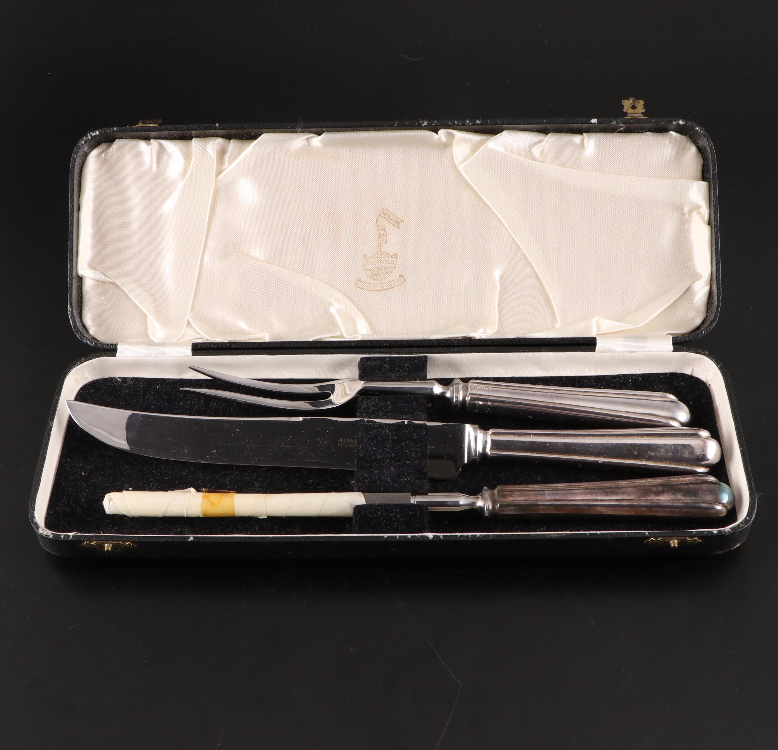 Raimond Sterling Silver Handle Cake Knife with Silver Plated Tableware