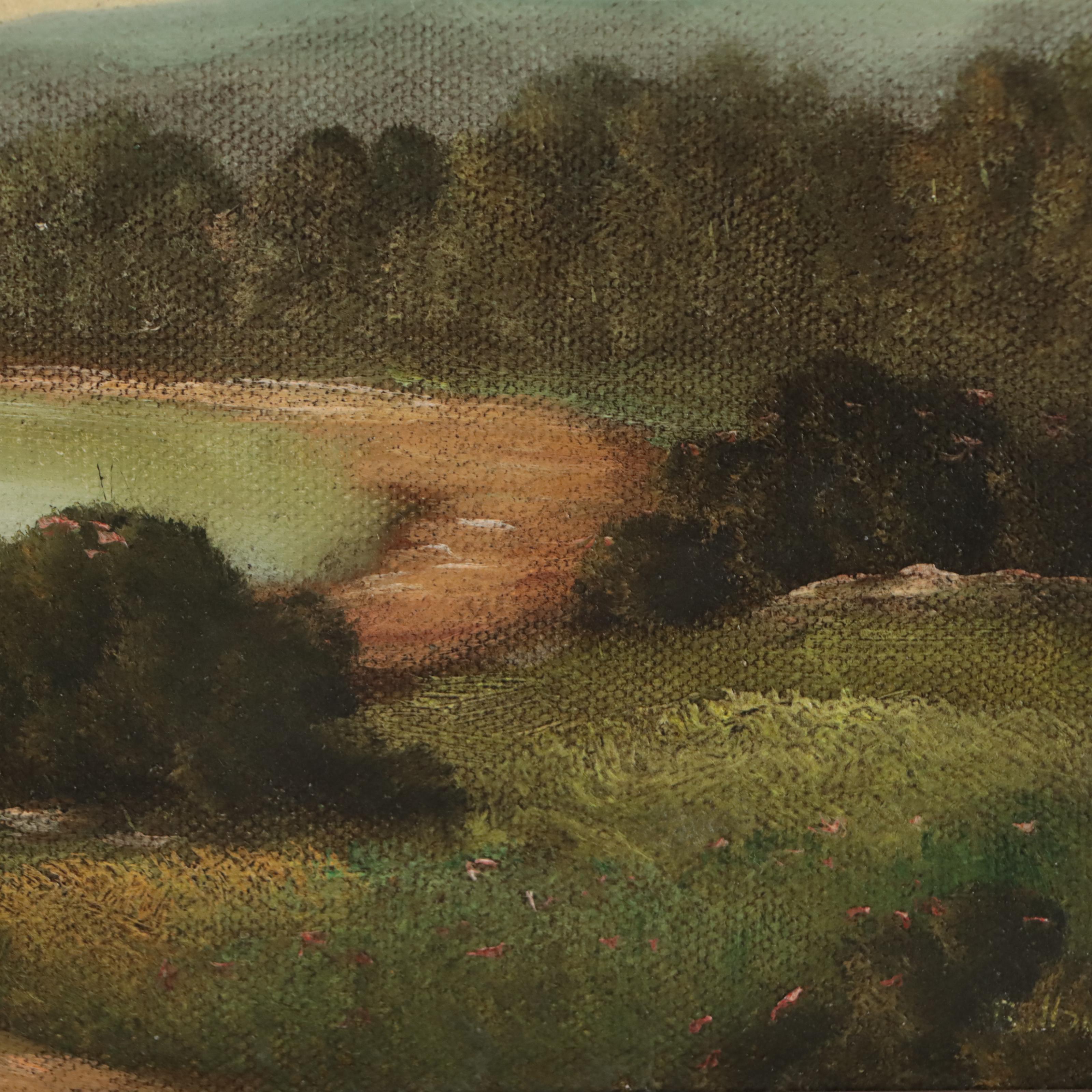 River Valley Landscape Oil Painting