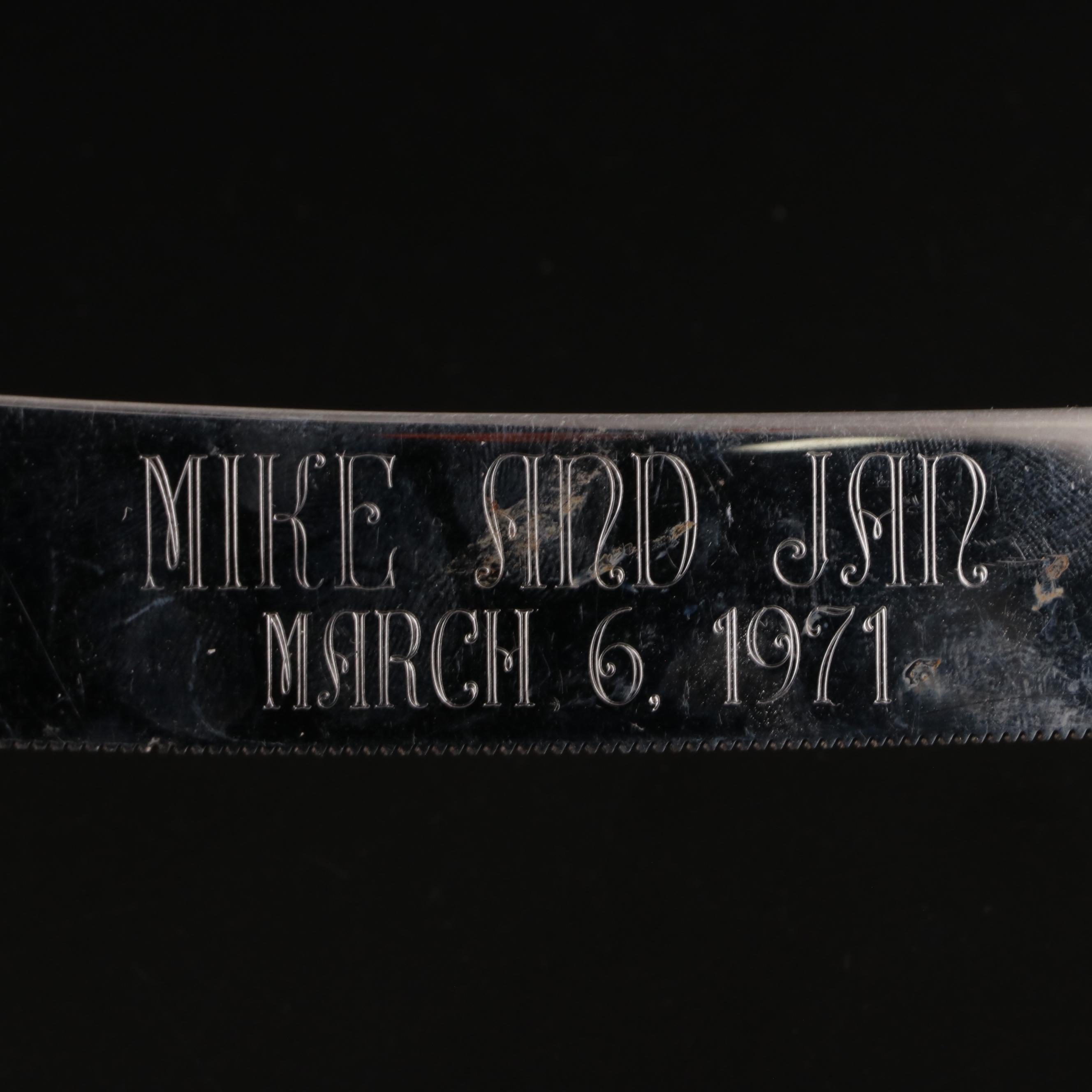 Raimond Sterling Silver Handle Cake Knife with Silver Plated Tableware