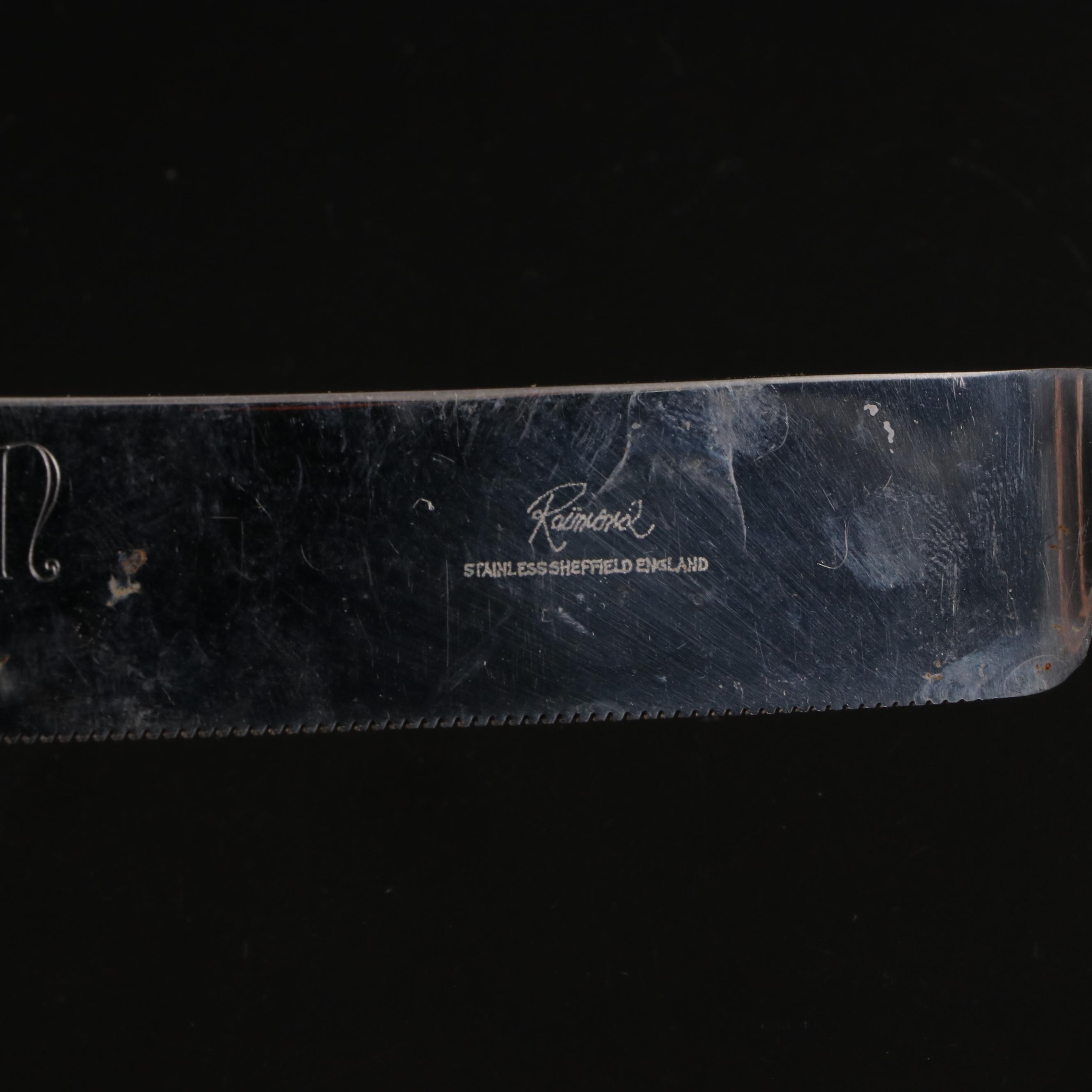 Raimond Sterling Silver Handle Cake Knife with Silver Plated Tableware