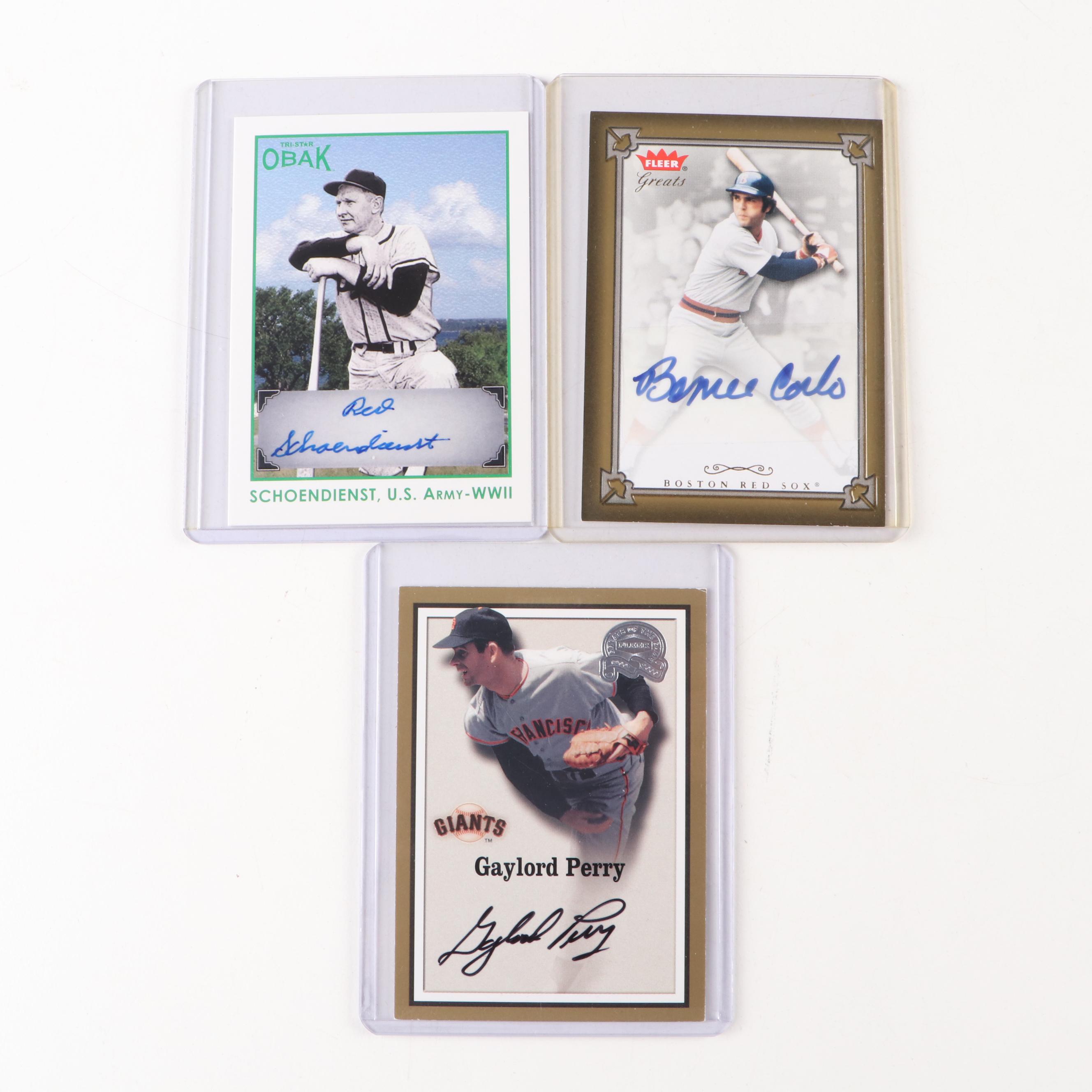 MLB Signed Card Collection, Schoendienst, Perry, Virdon, Konerko and More