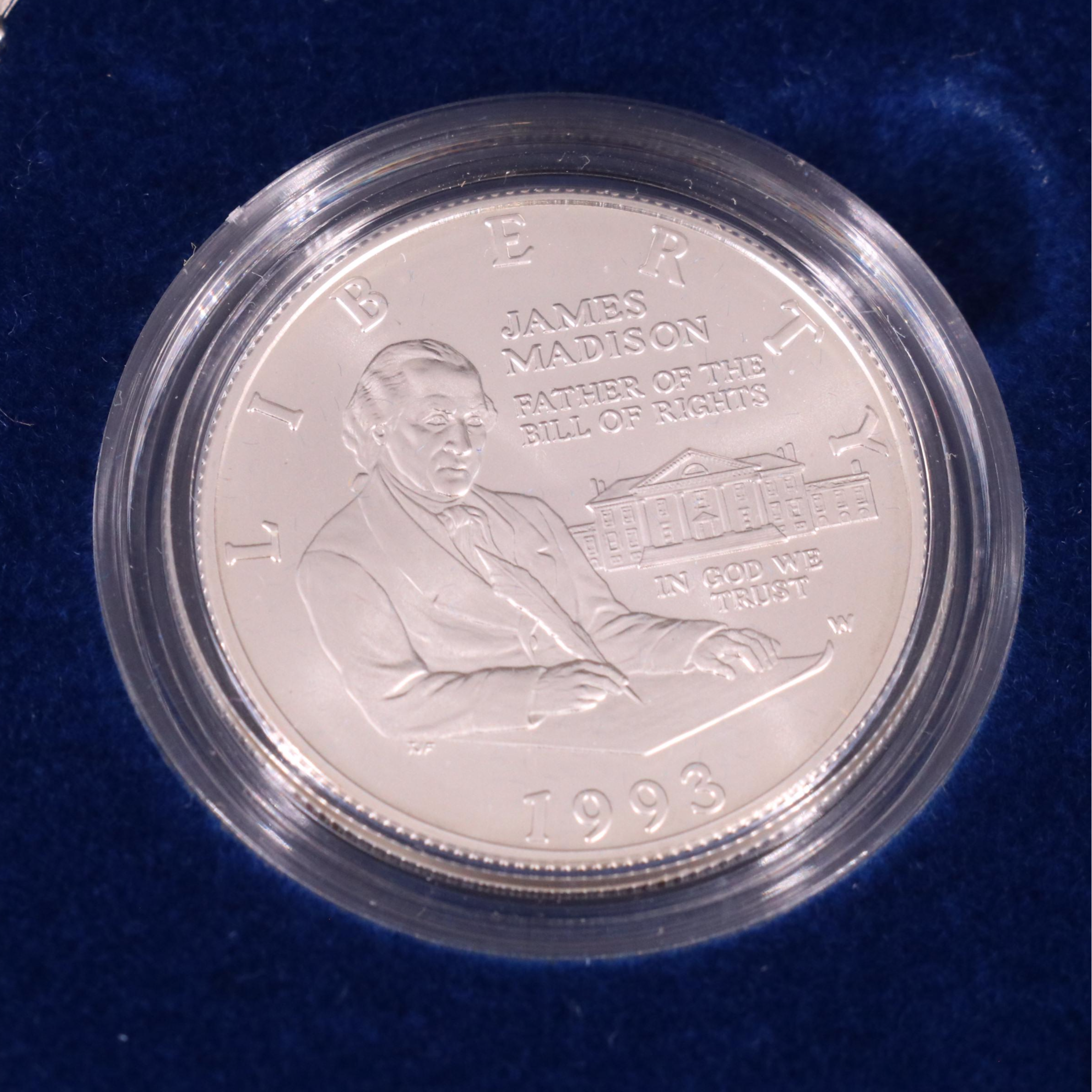 Three Modern Commemorative Silver Dollars