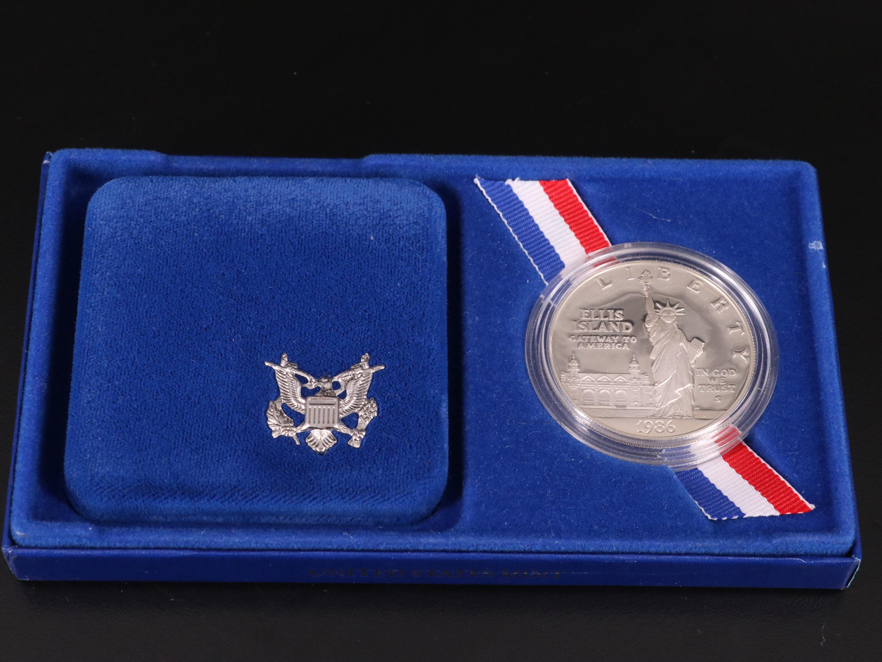 Three Modern Commemorative Silver Dollars