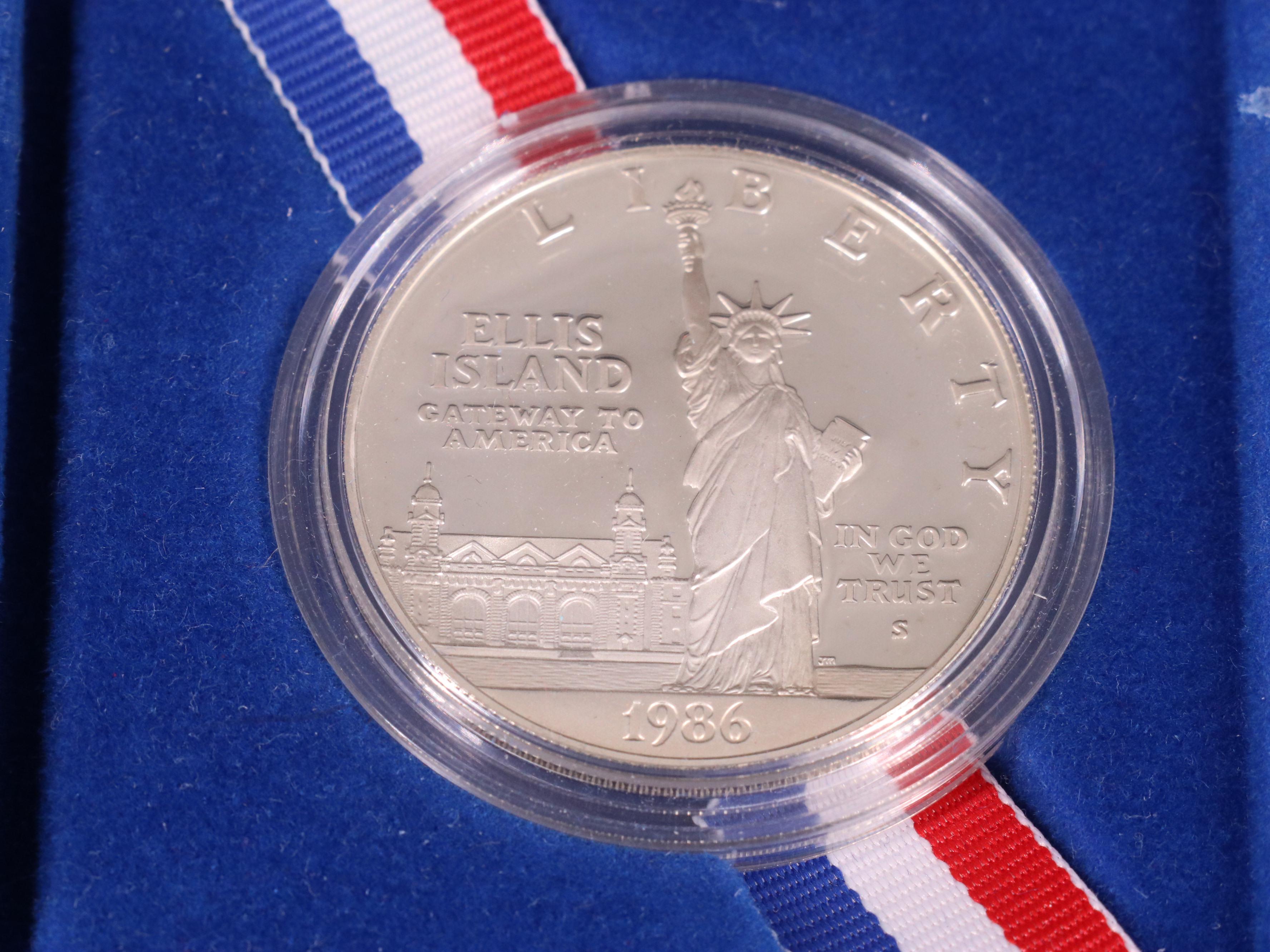 Three Modern Commemorative Silver Dollars