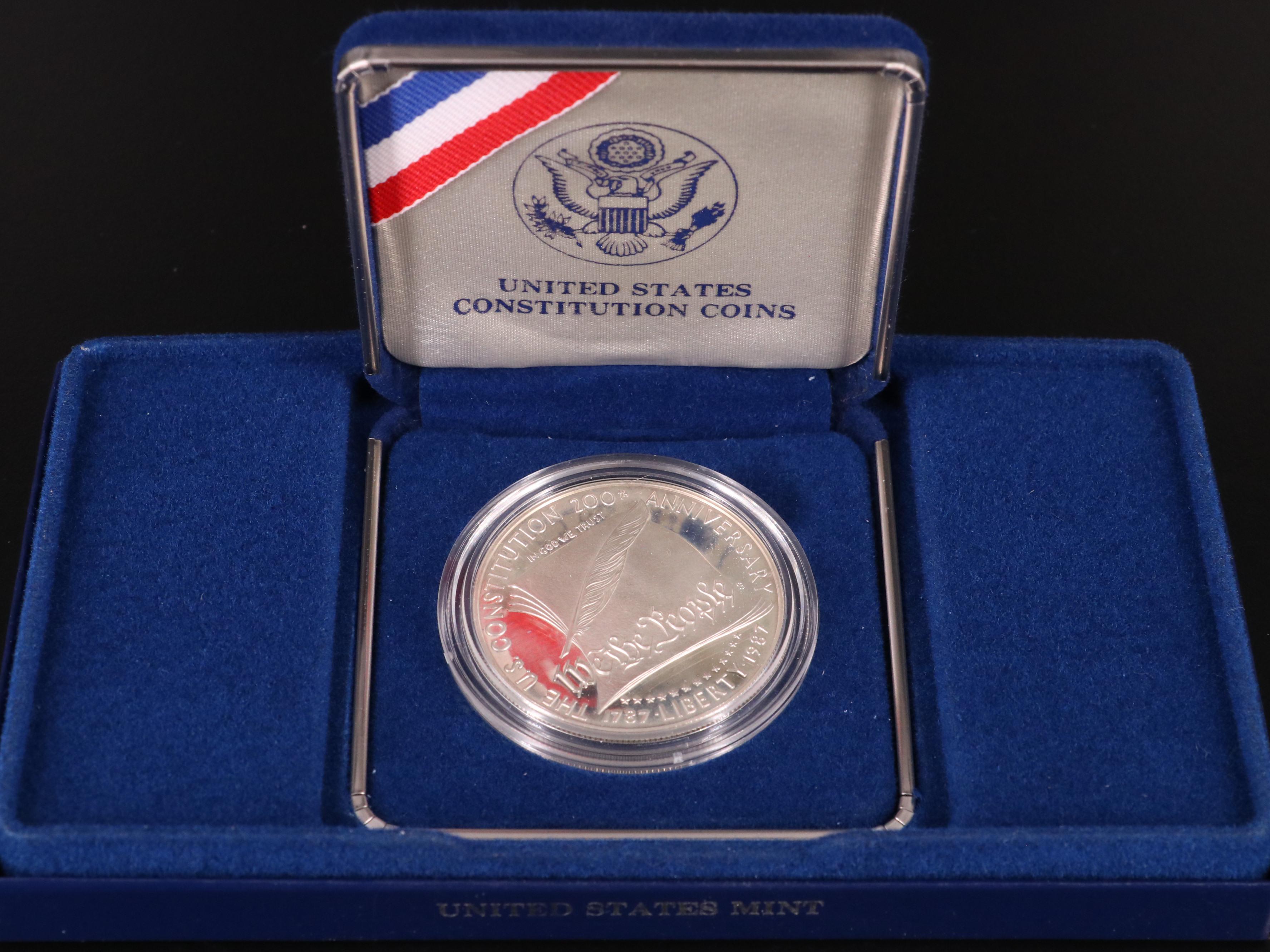 Three Modern Commemorative Silver Dollars