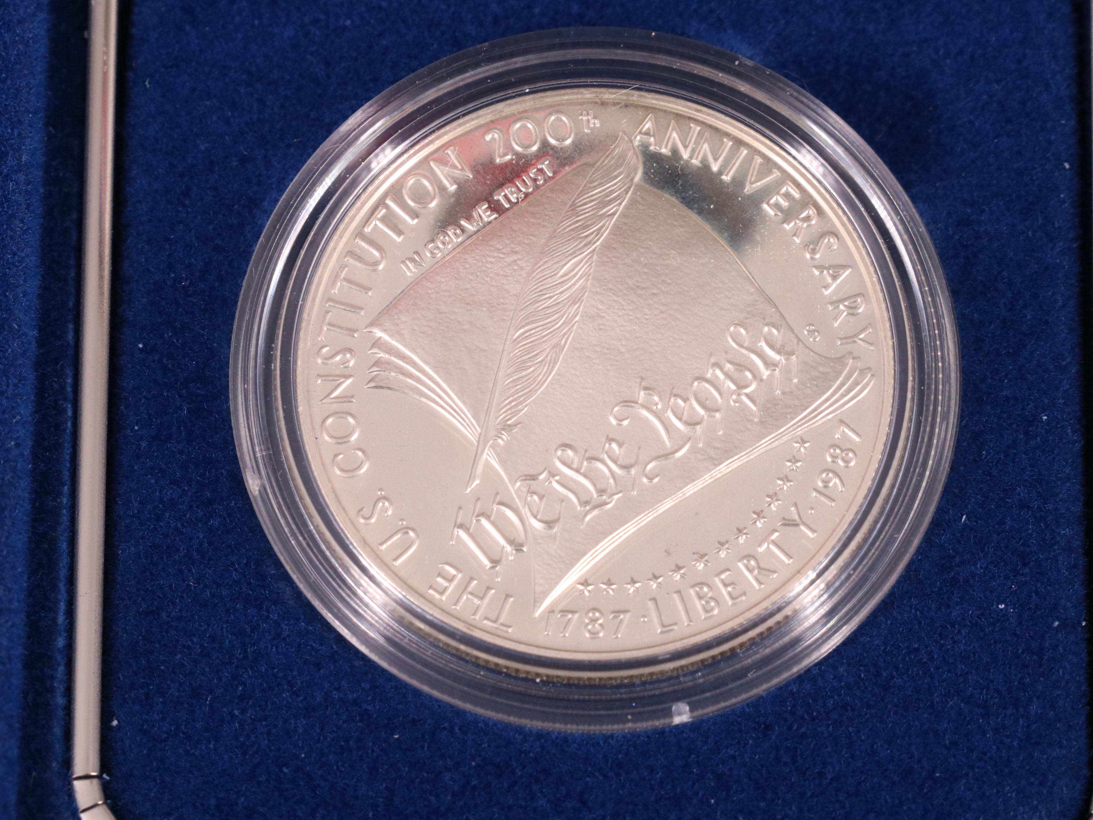 Three Modern Commemorative Silver Dollars