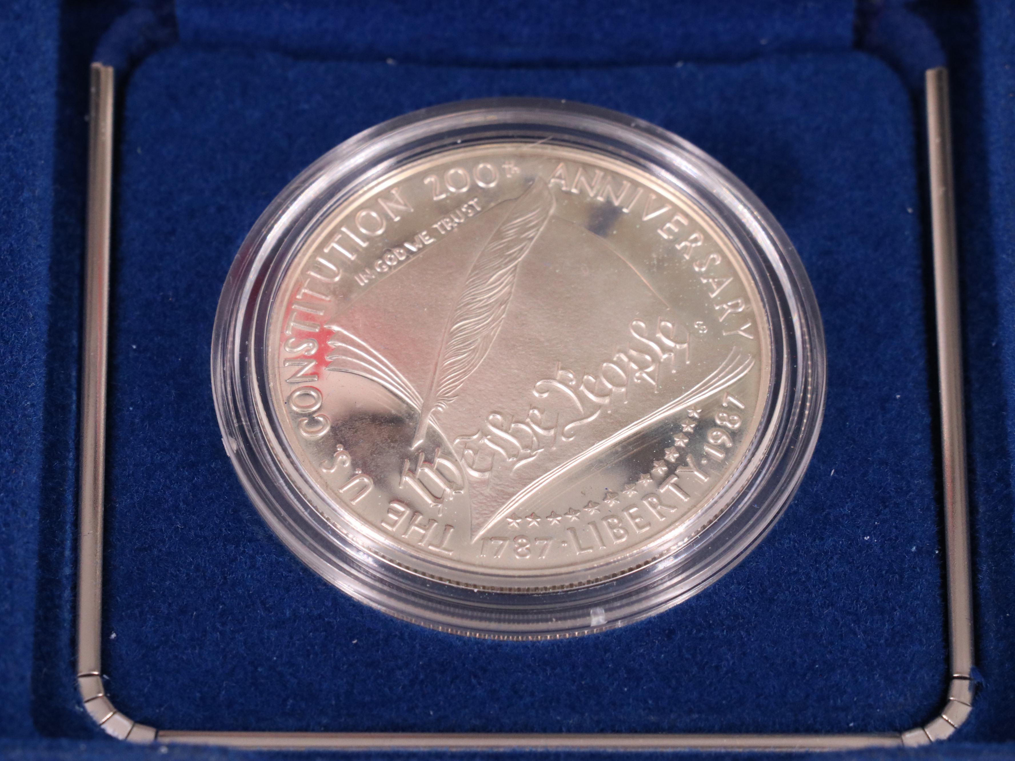 Three Modern Commemorative Silver Dollars